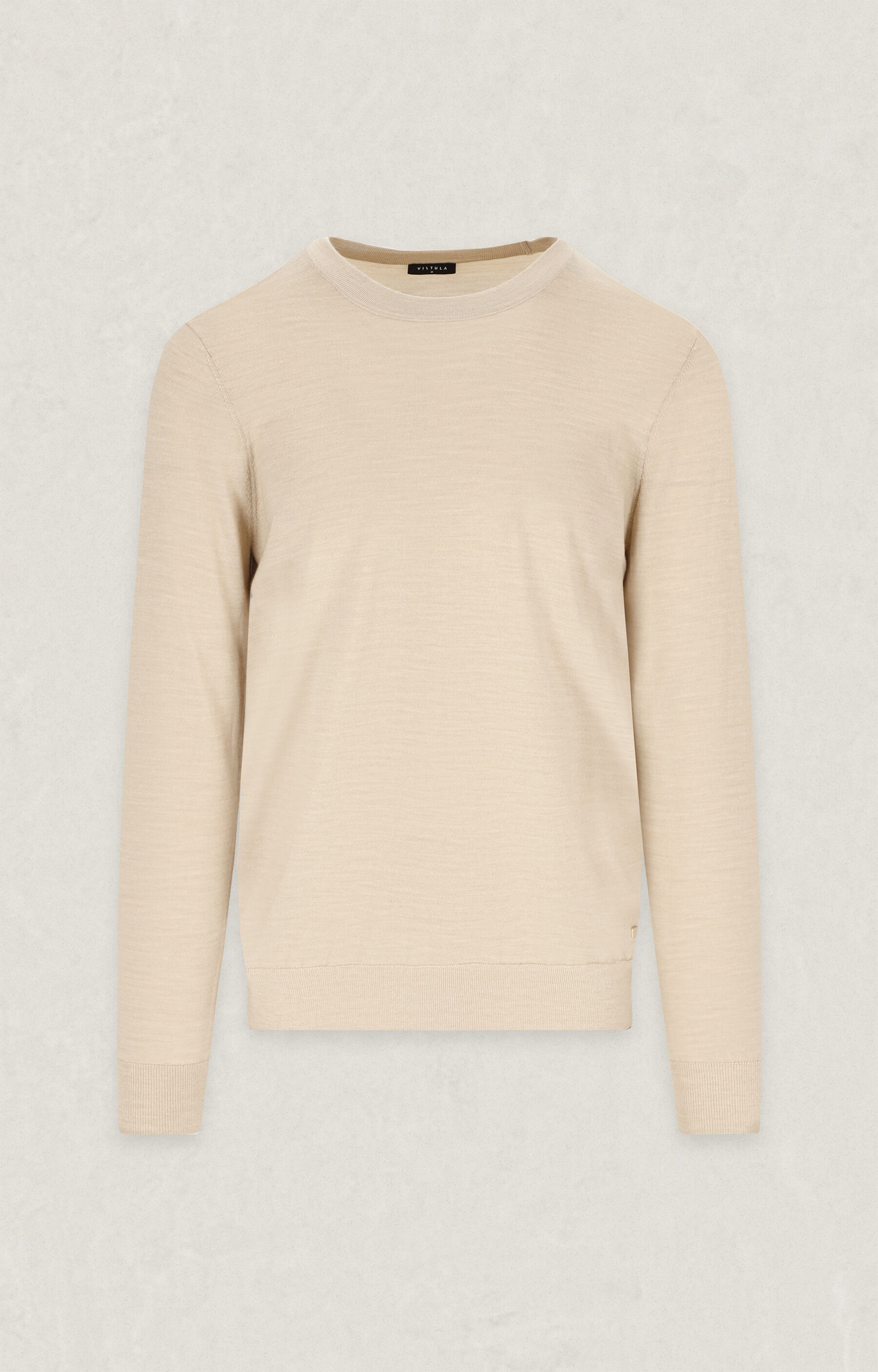 Gładki sweter round neck - 2