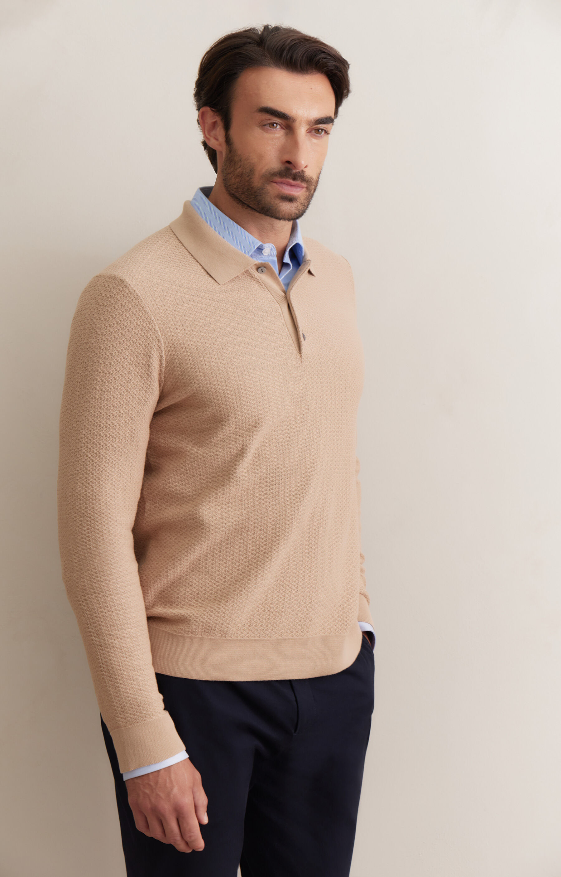 Bawełniany sweter polo