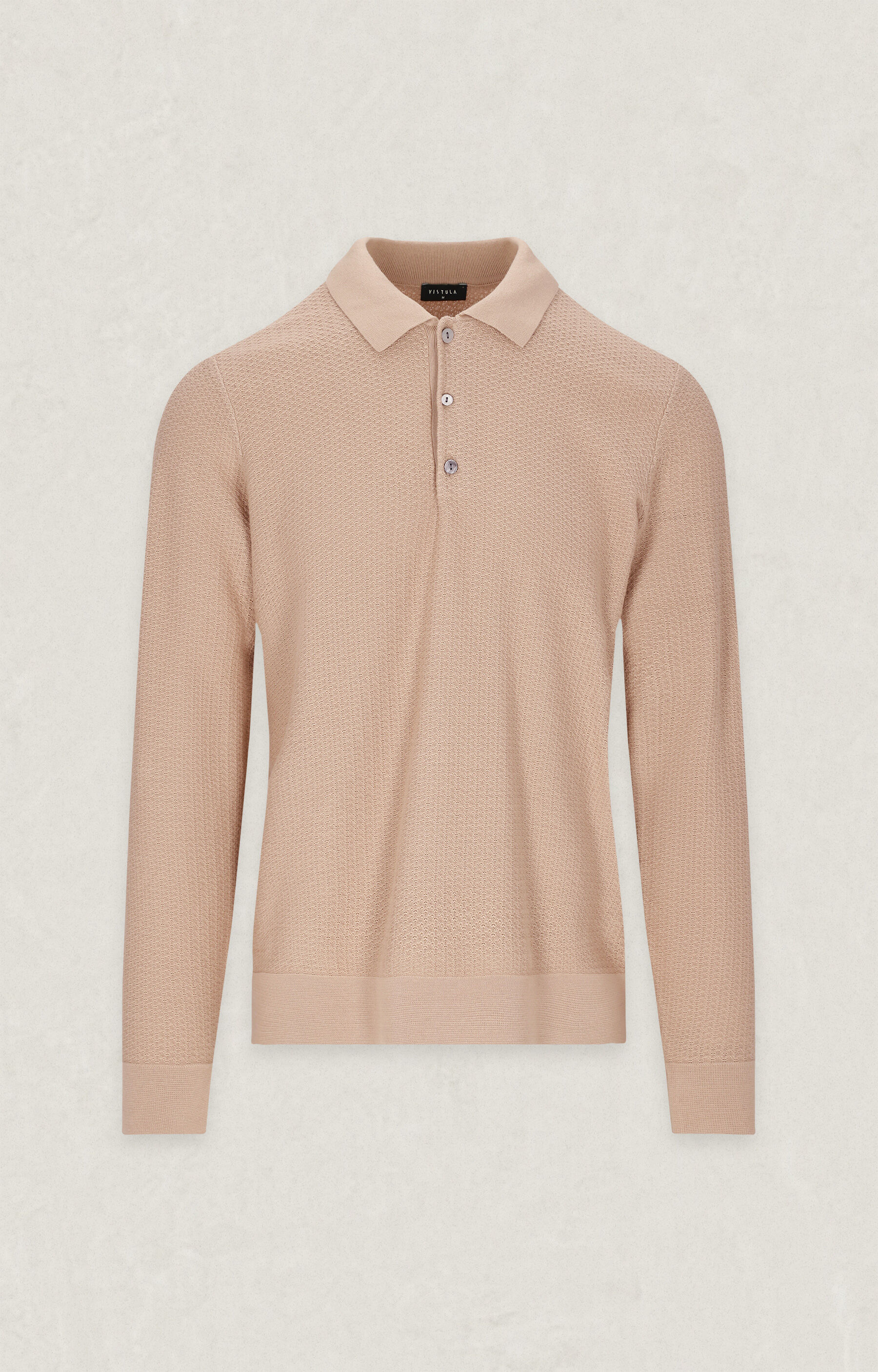 Bawełniany sweter polo - 2