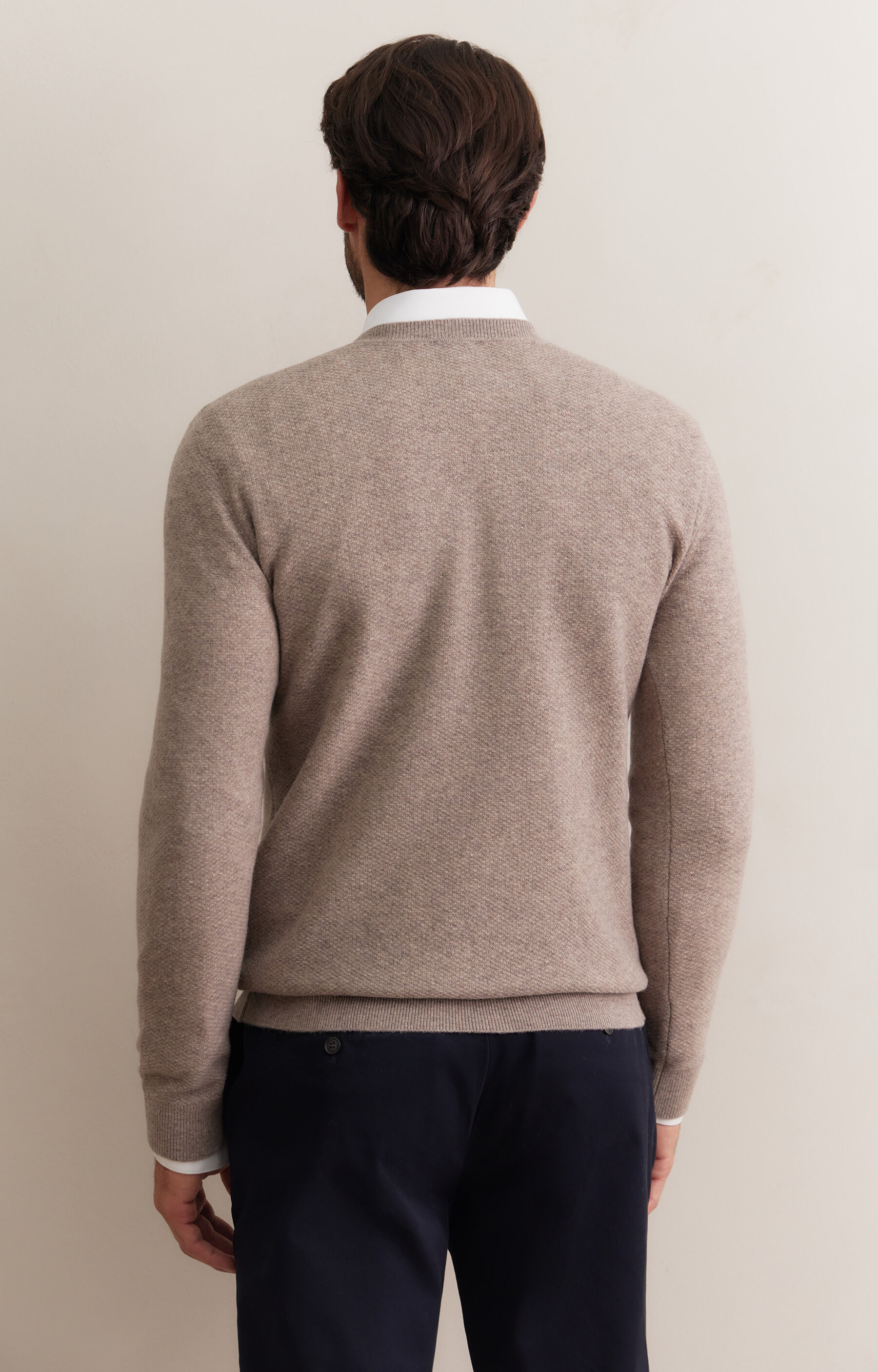 Wełniany sweter w mikrowzór - 3
