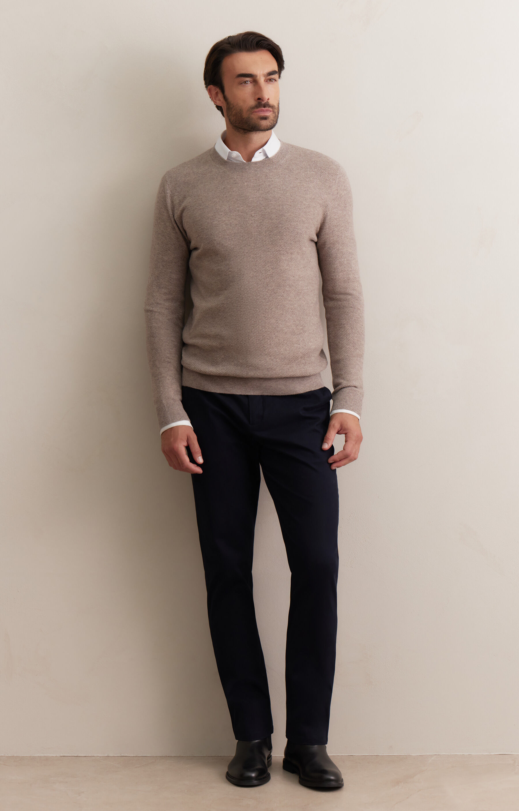 Wełniany sweter w mikrowzór - 4
