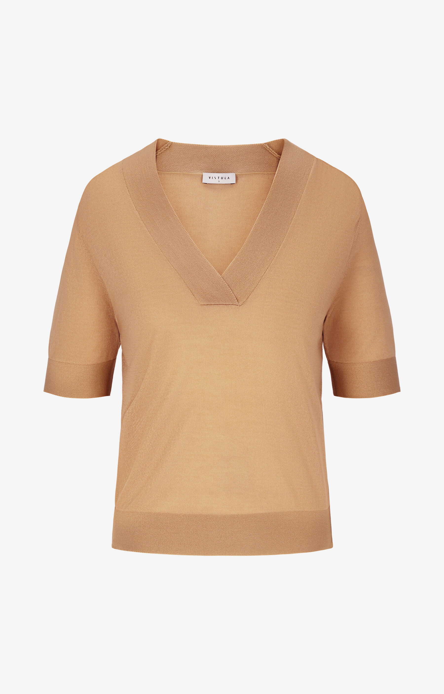 T-shirt swetrowy slim - 2