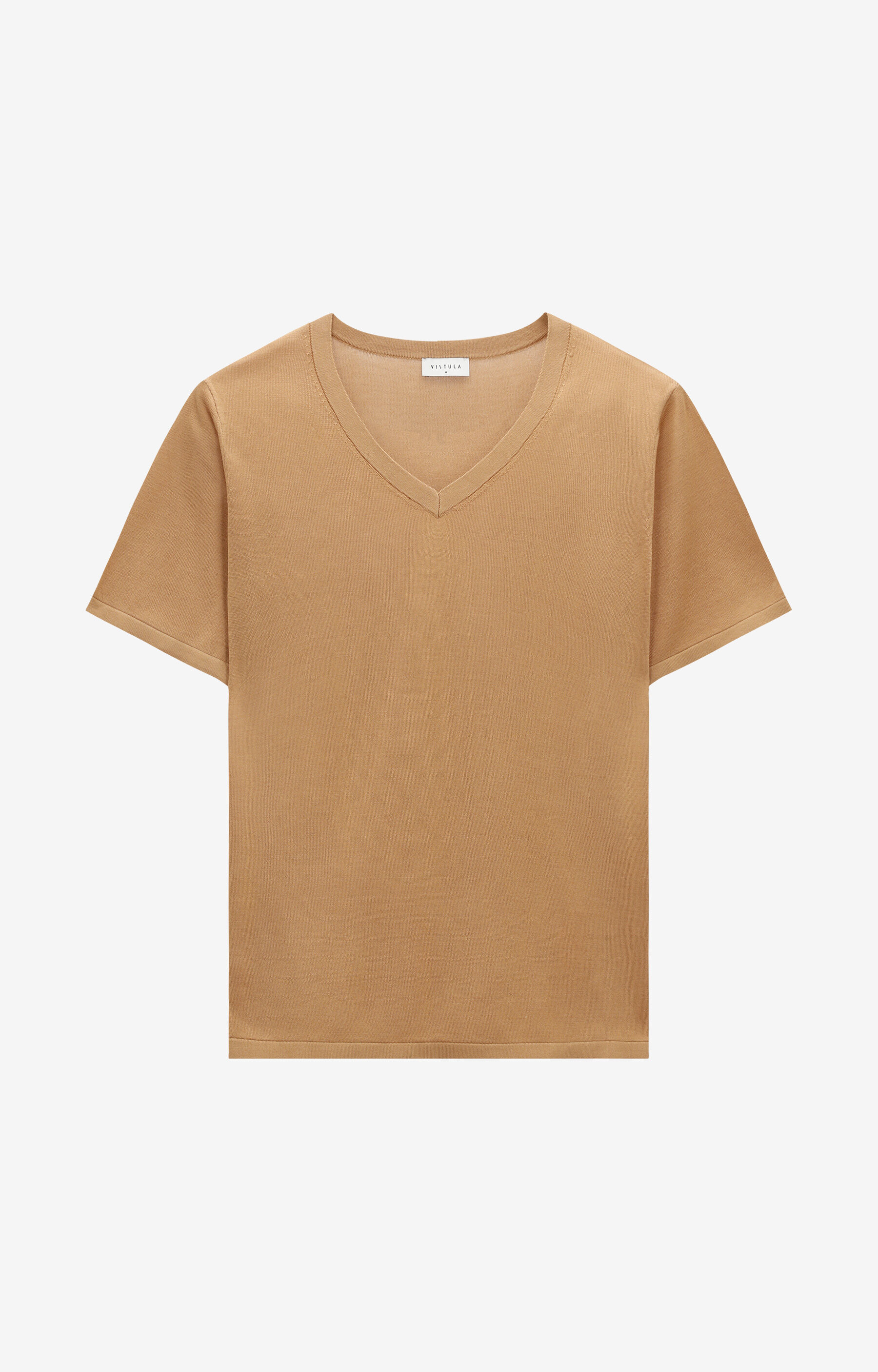 Swetrowy t-shirt v-neck - 2