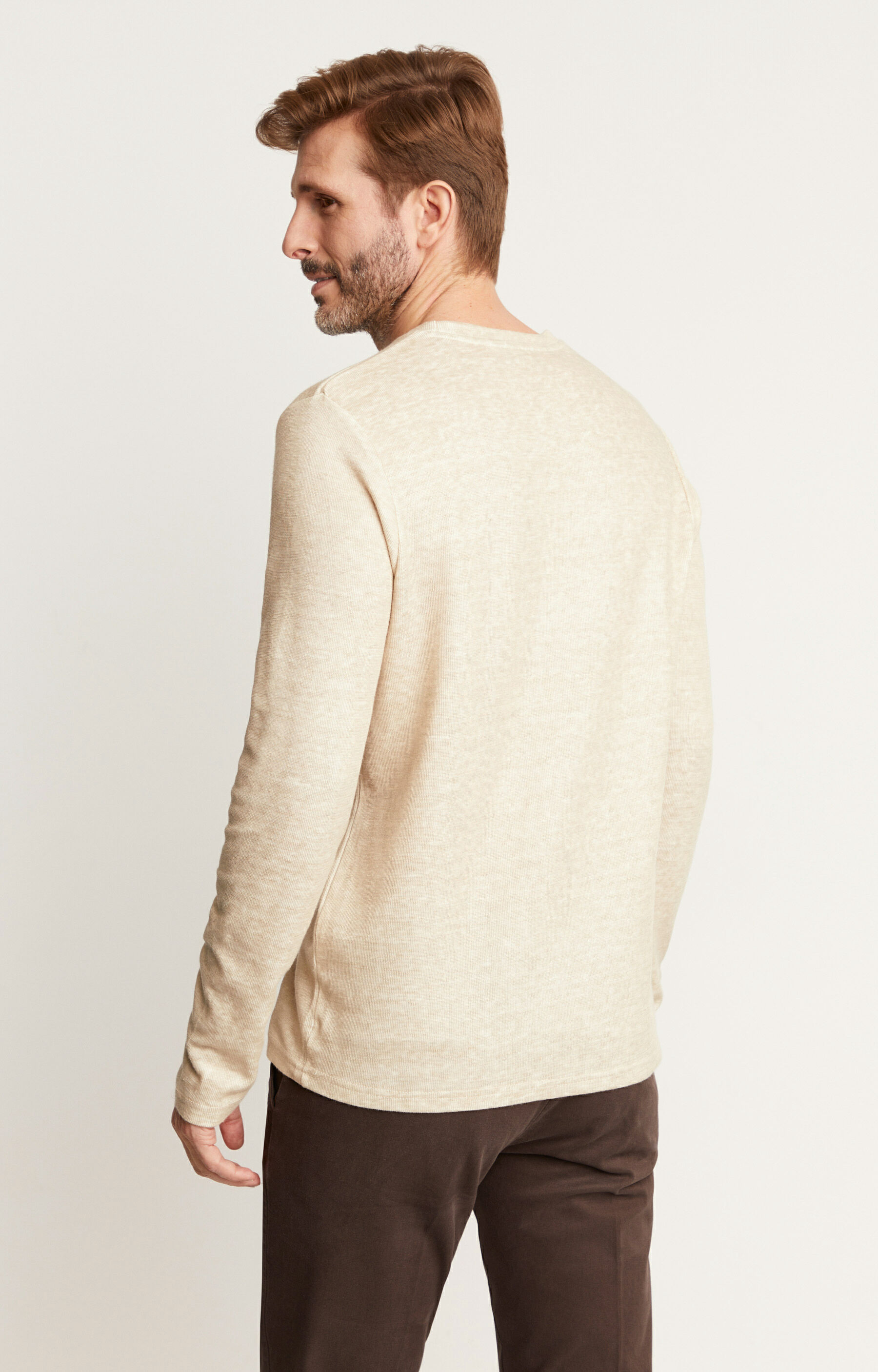 Lekka bluza typu round-neck - 3