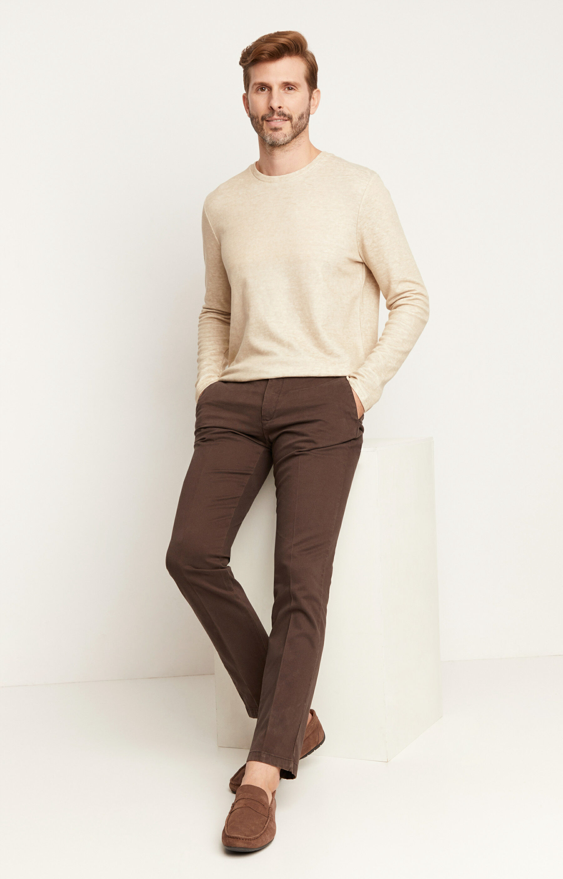 Lekka bluza typu round-neck - 2