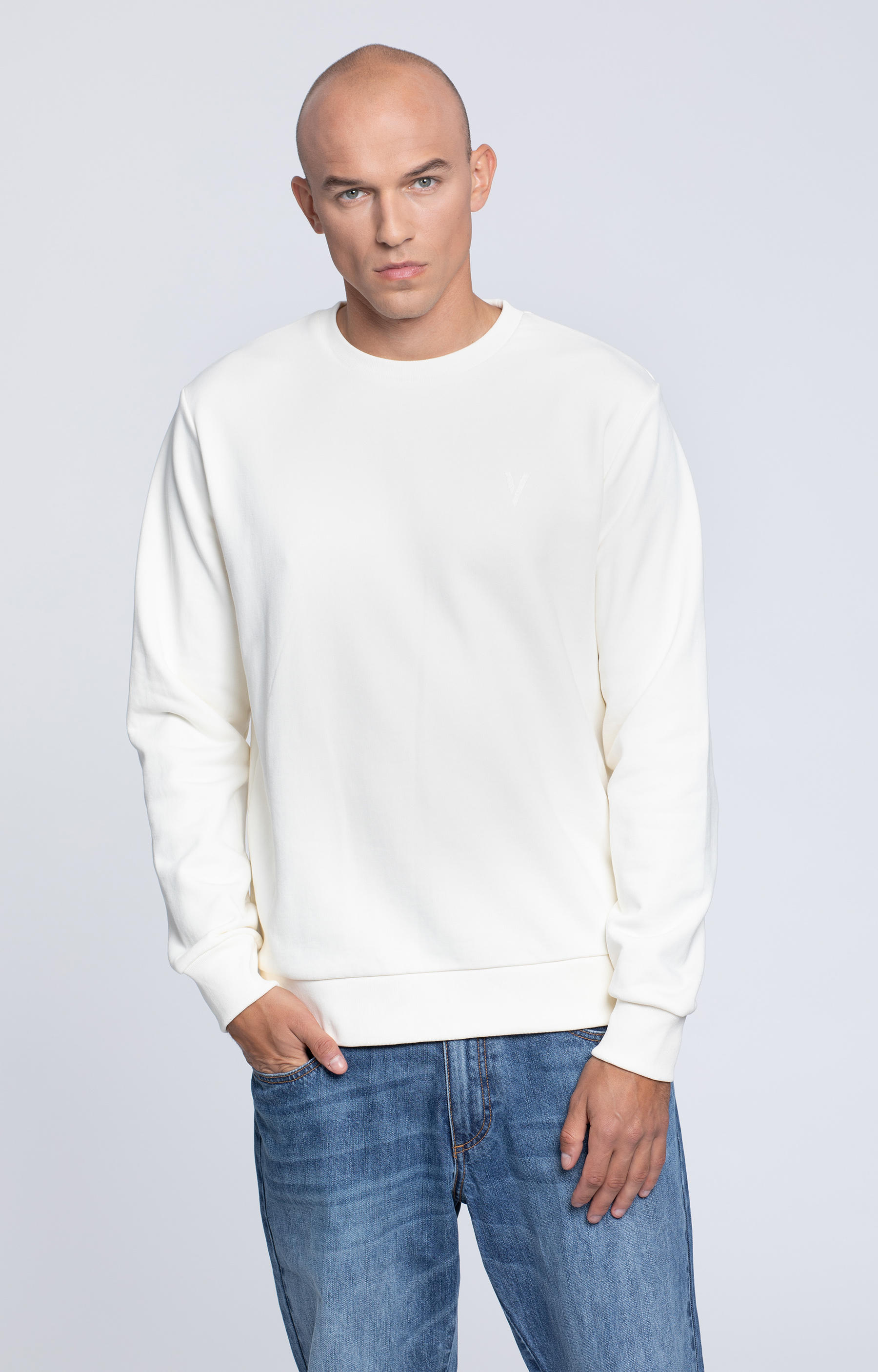 Bluza typu round-neck z logo - 2