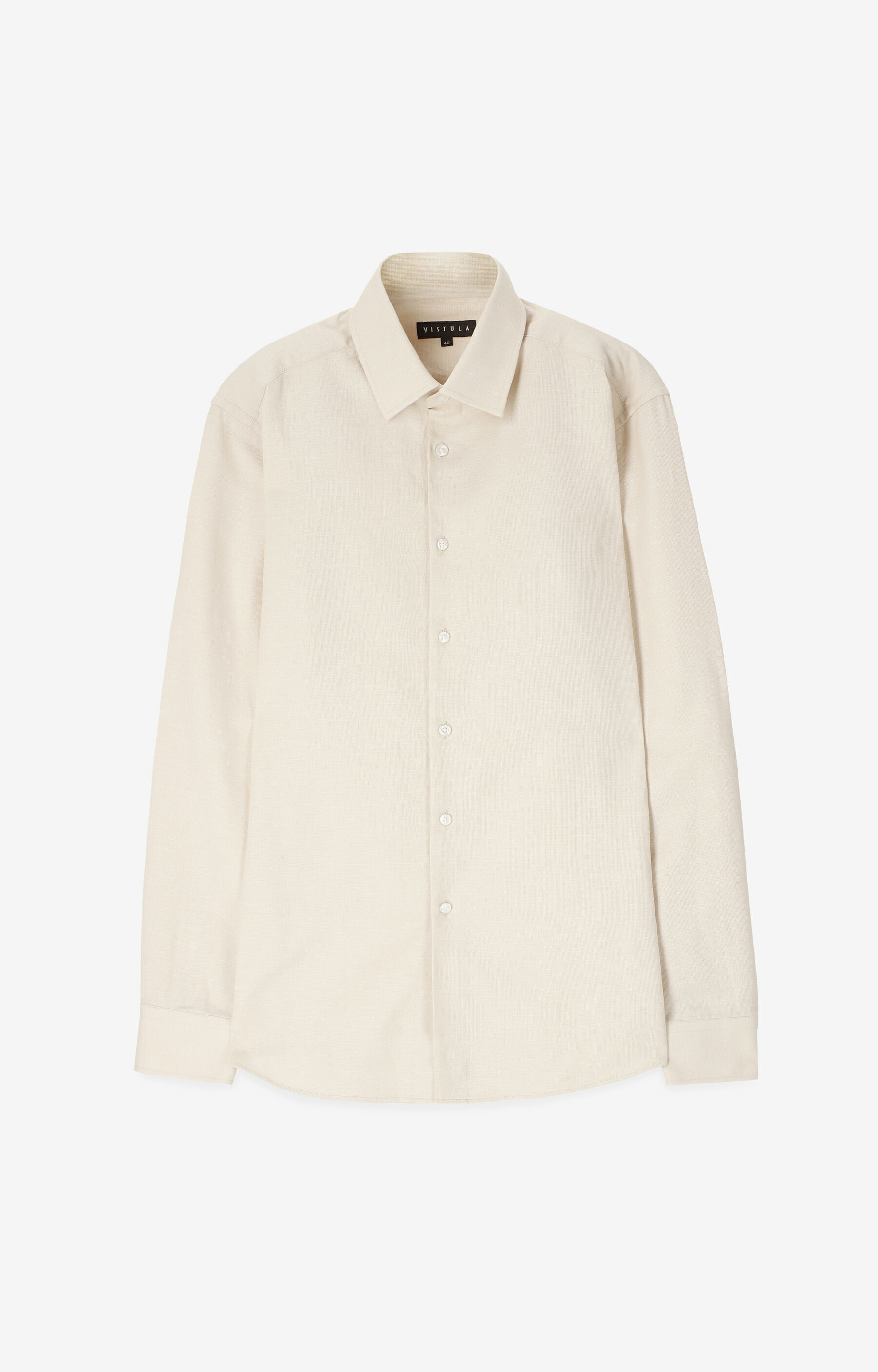 Koszula slim fit z dodatkiem lnu - 2