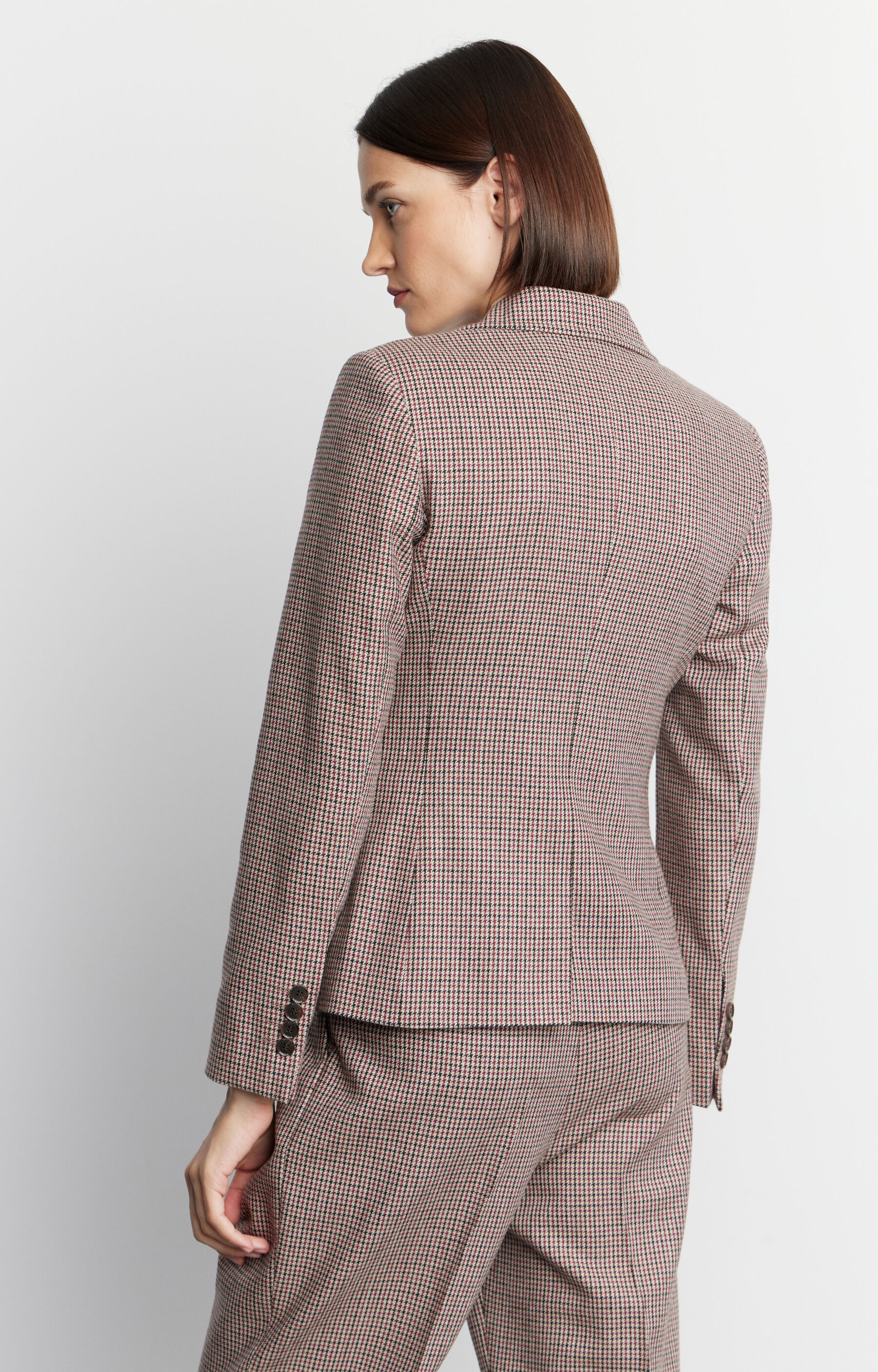 Marynarka slim fit w kratę - 3