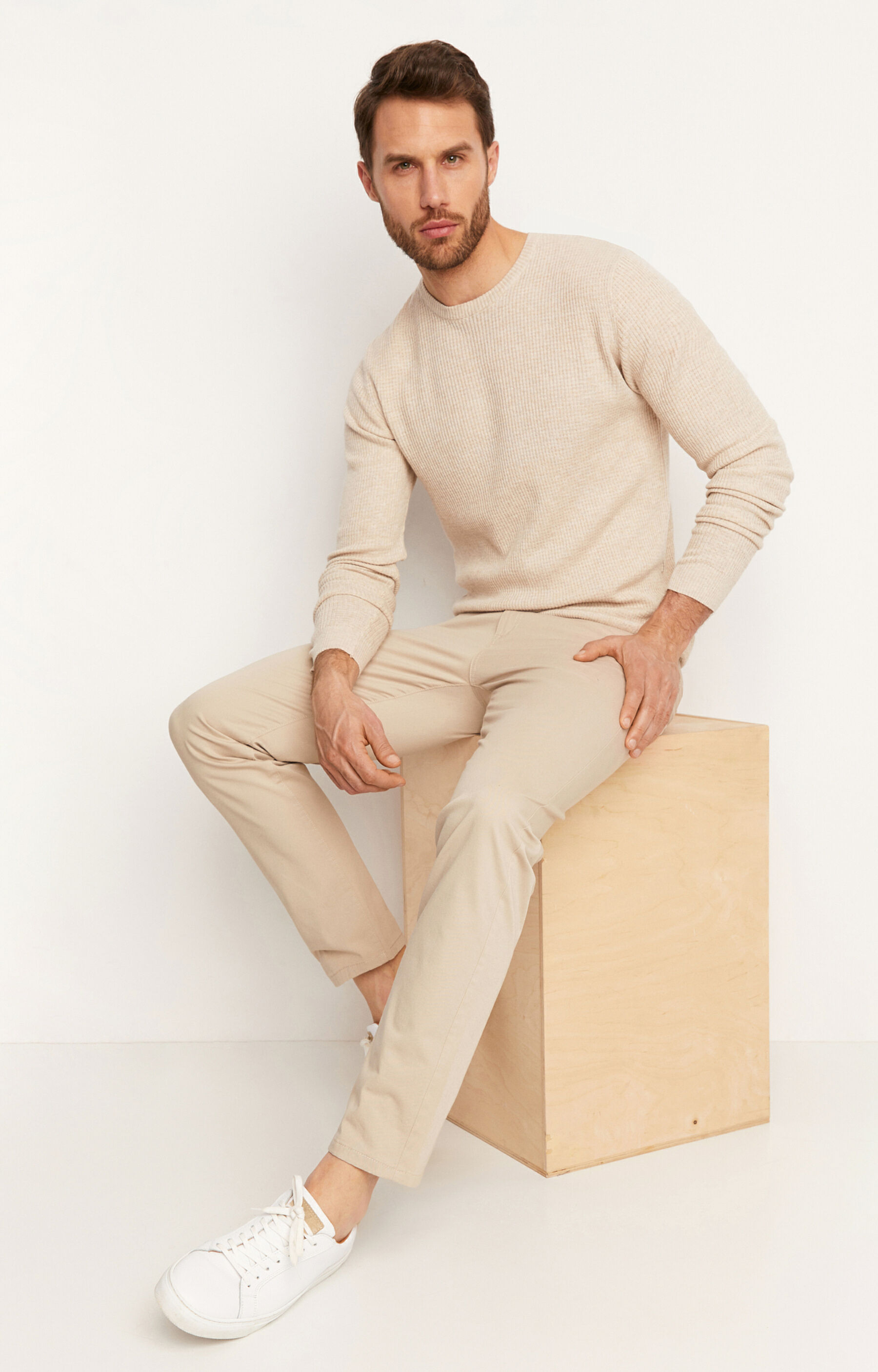 Bawełniany sweter  round-neck