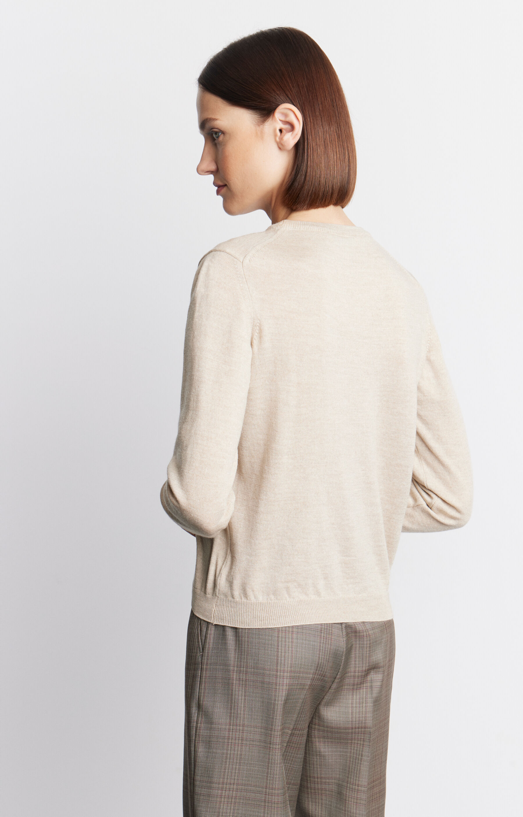 Sweter typu round neck z wełny merino - 4