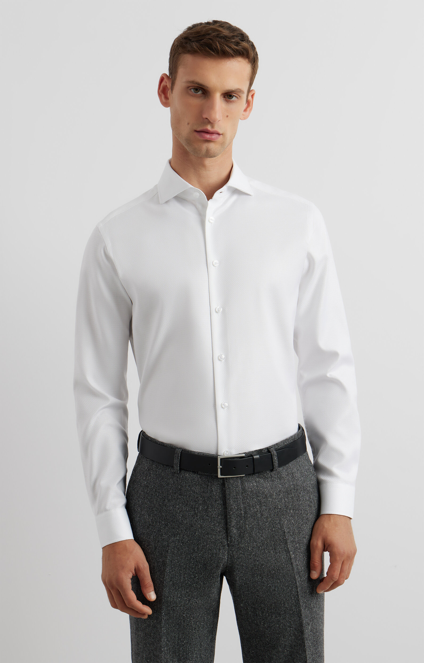 Koszula slim w mikrowzór