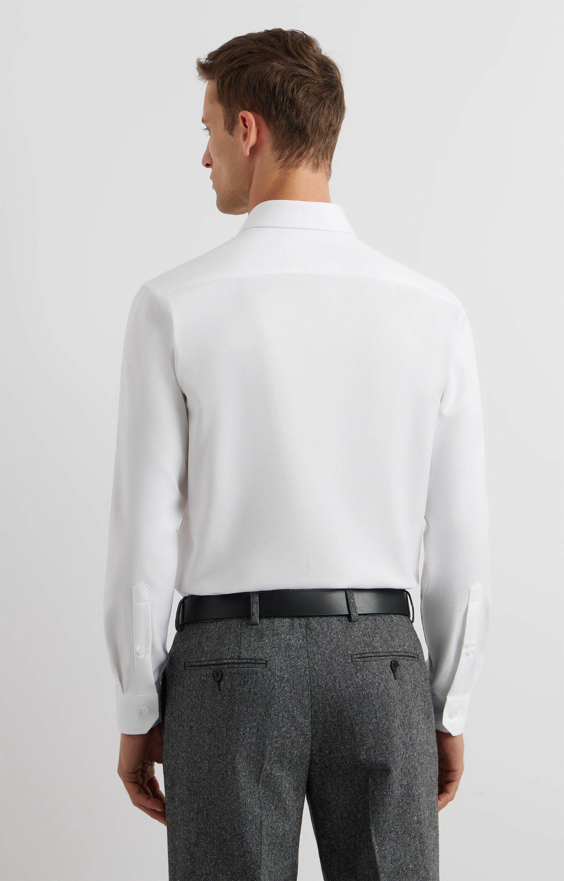 Koszula slim w mikrowzór - 4