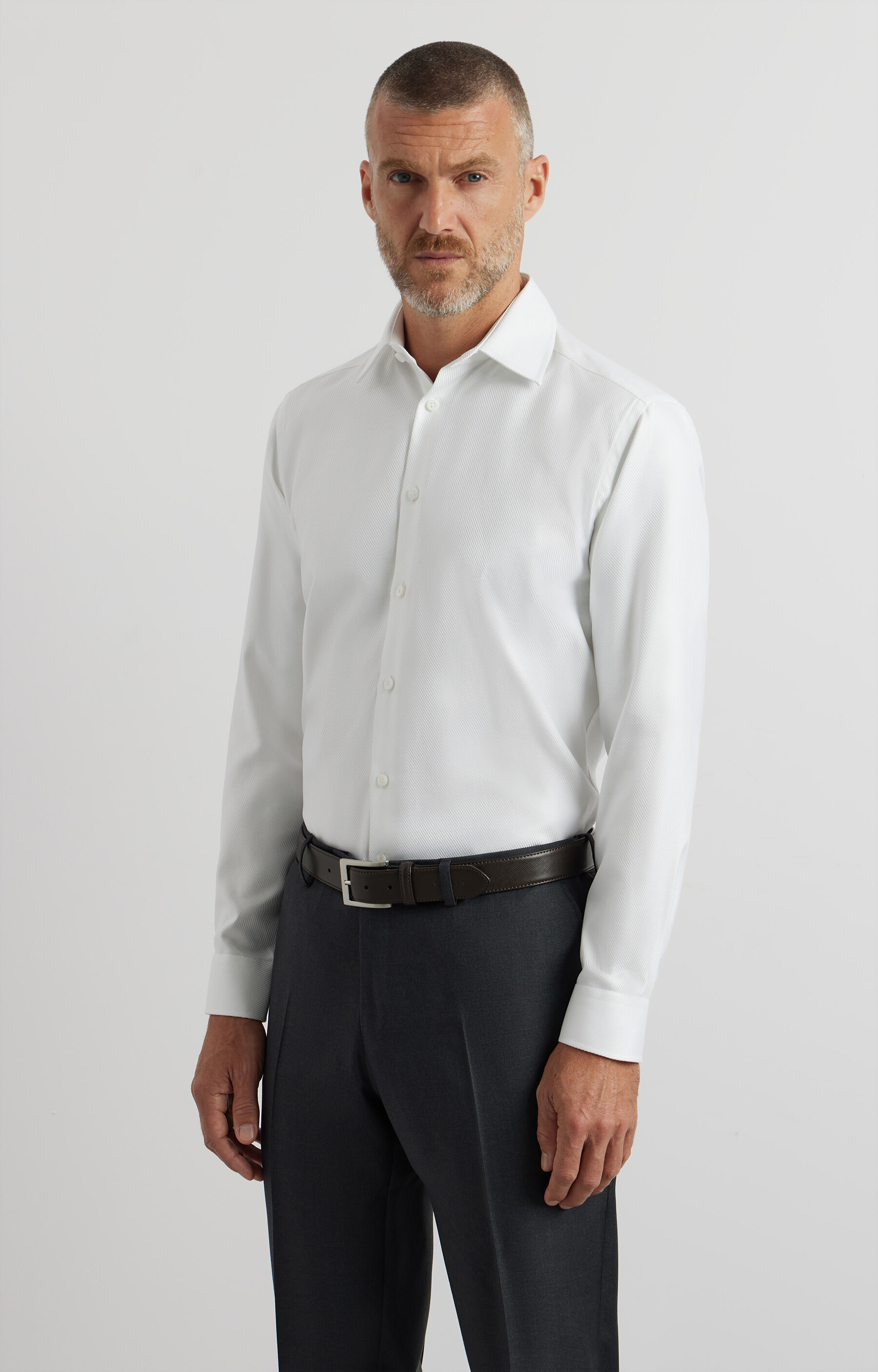 Koszula slim o twillowym splocie