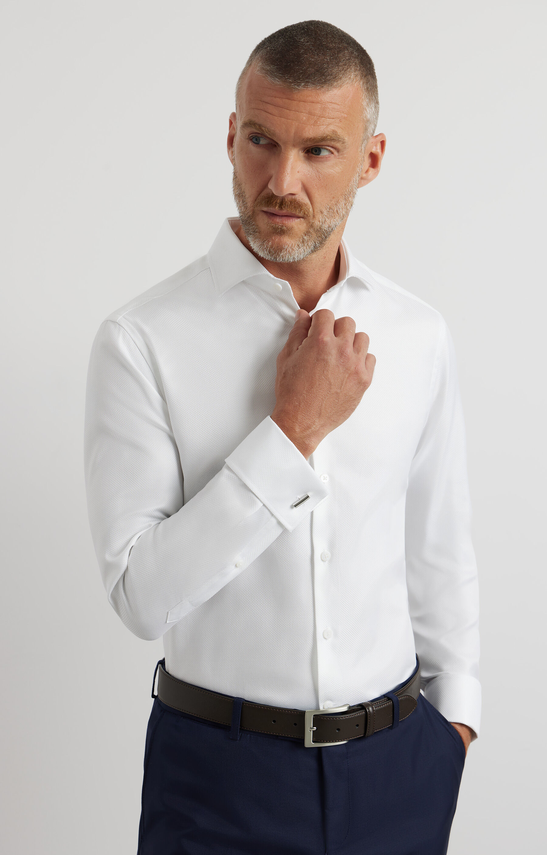 Koszula slim w mikrowzór - 6