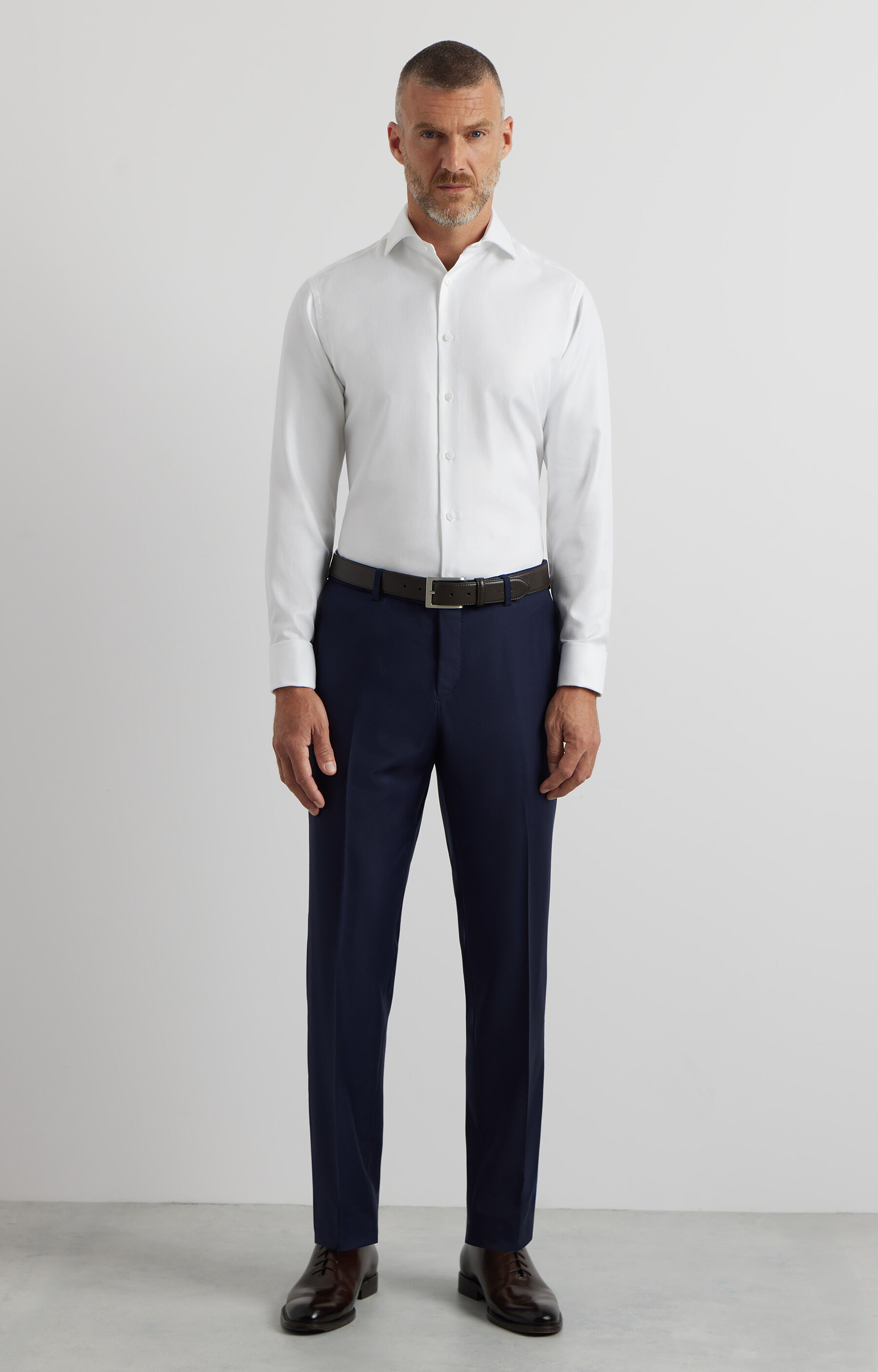 Koszula slim w mikrowzór - 5