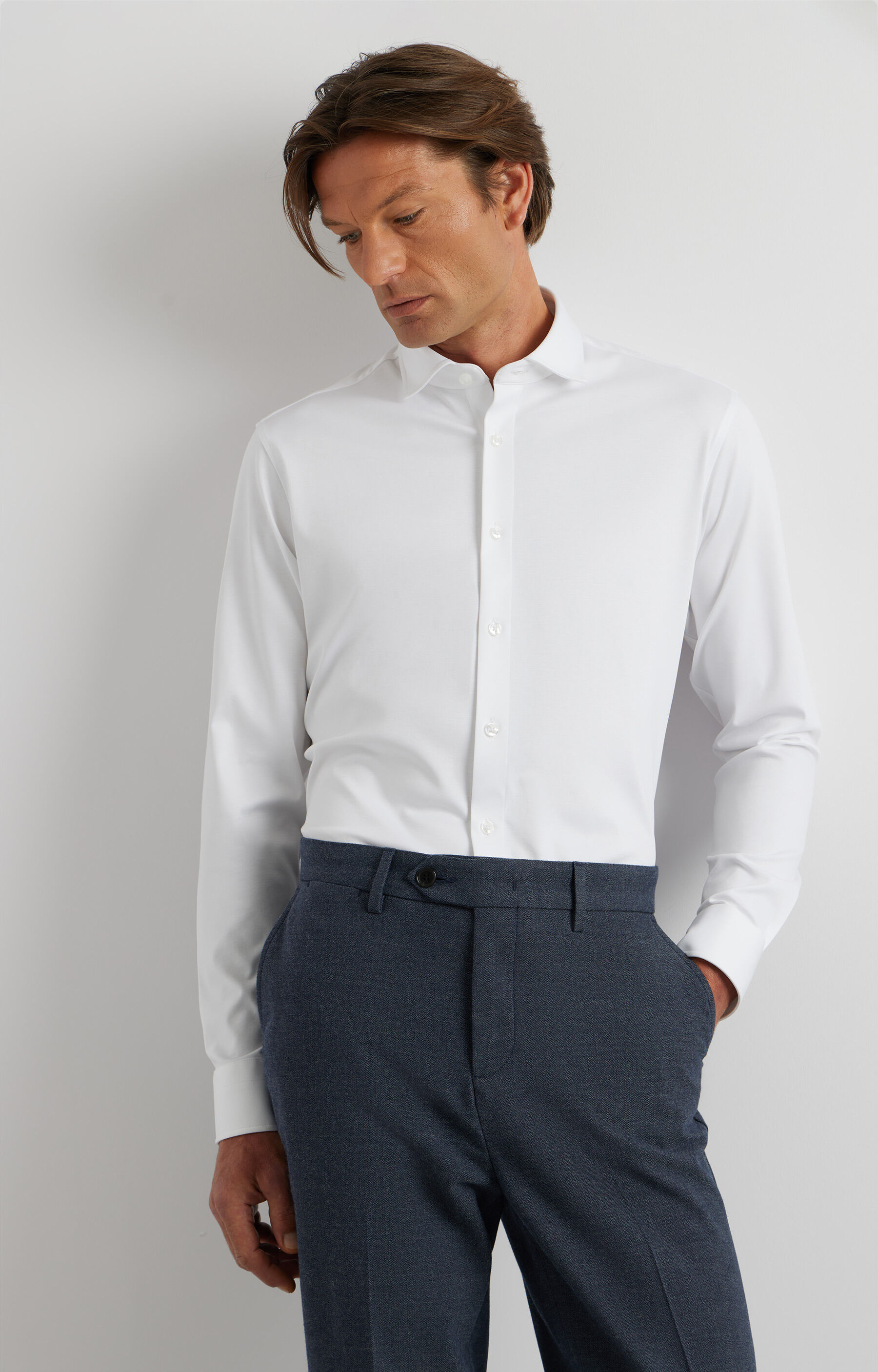 Dzianinowa koszula slim - 7