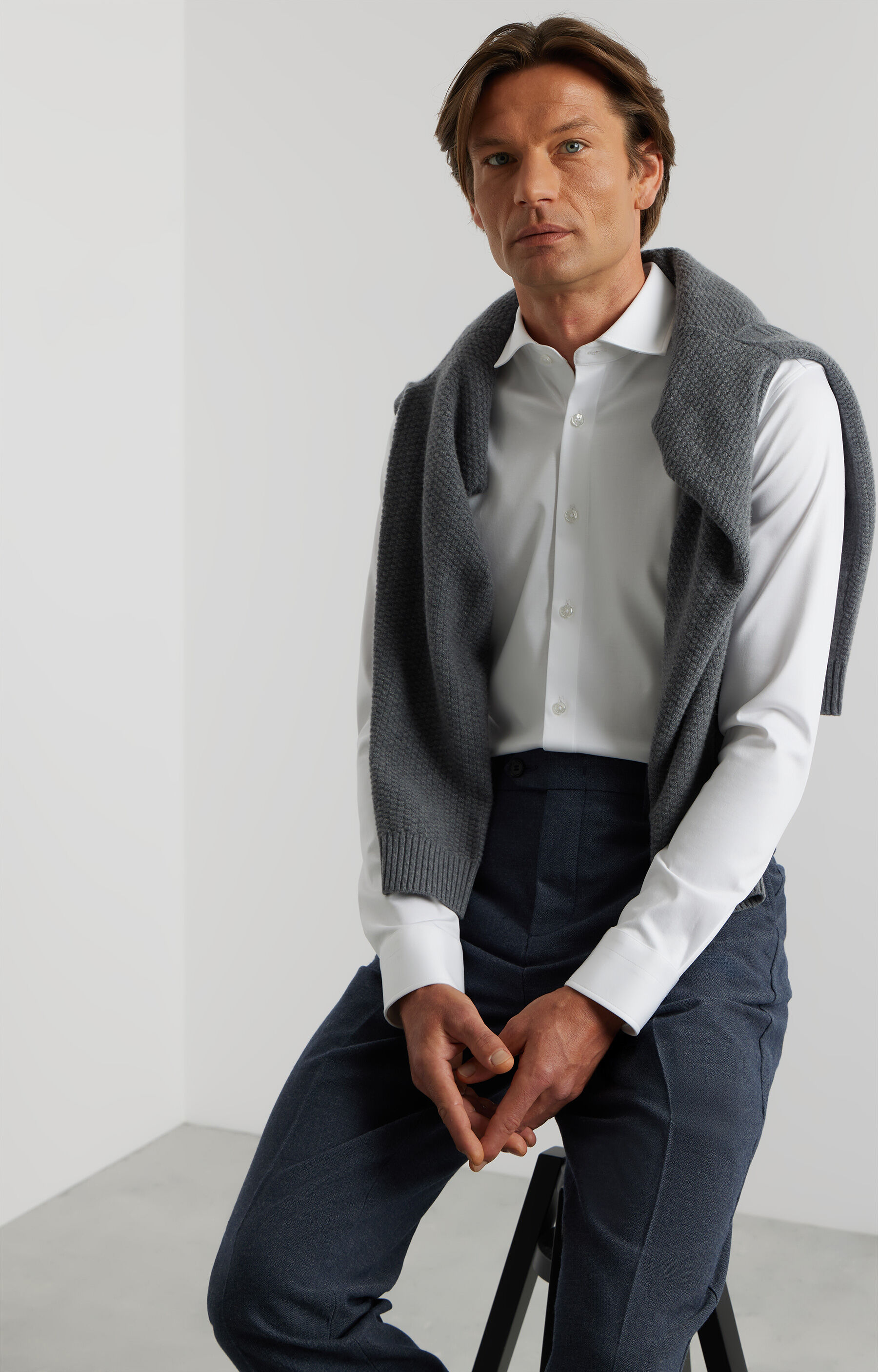 Dzianinowa koszula slim - 8