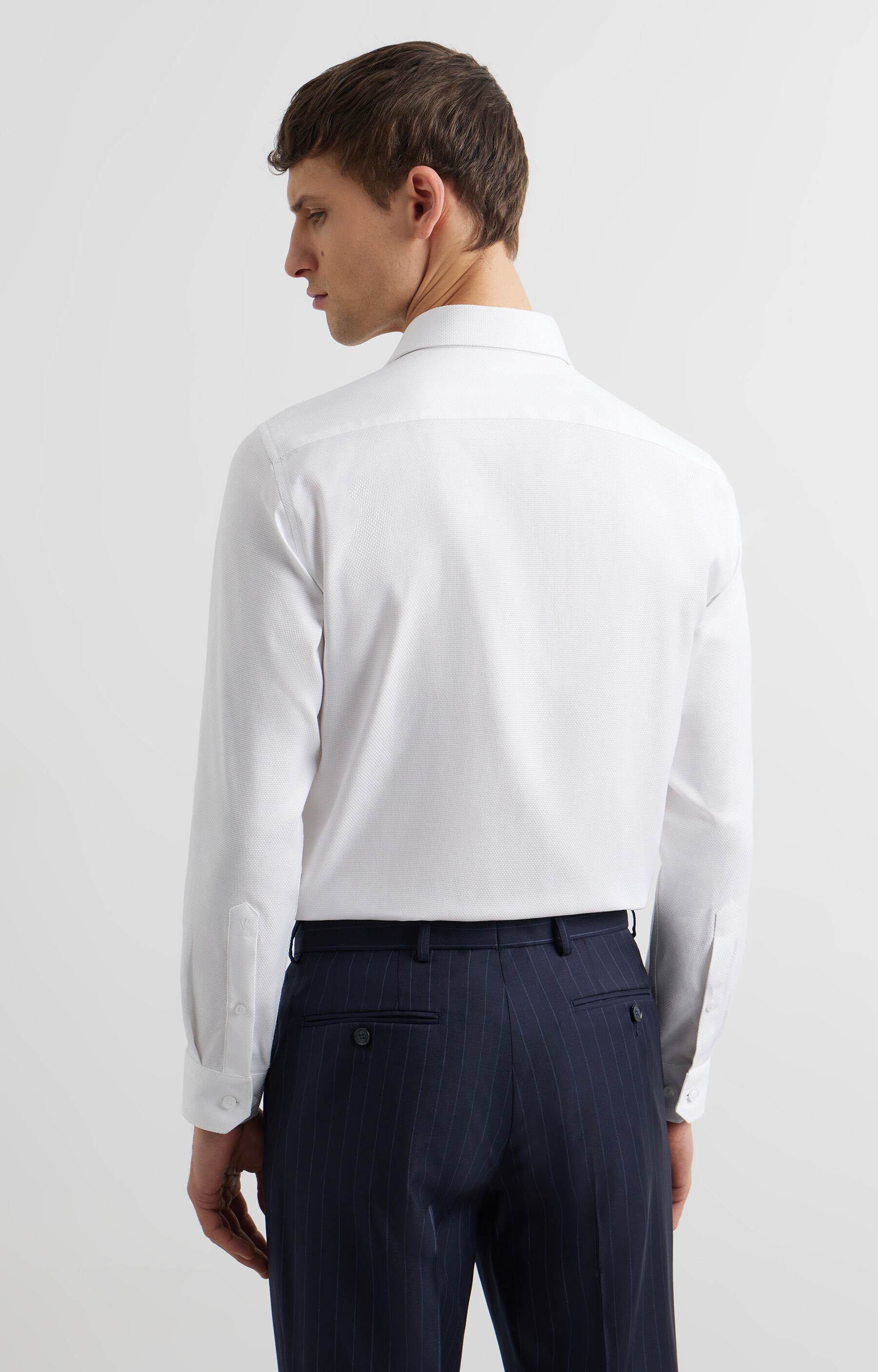 Koszula slim w mikrowzór - 4