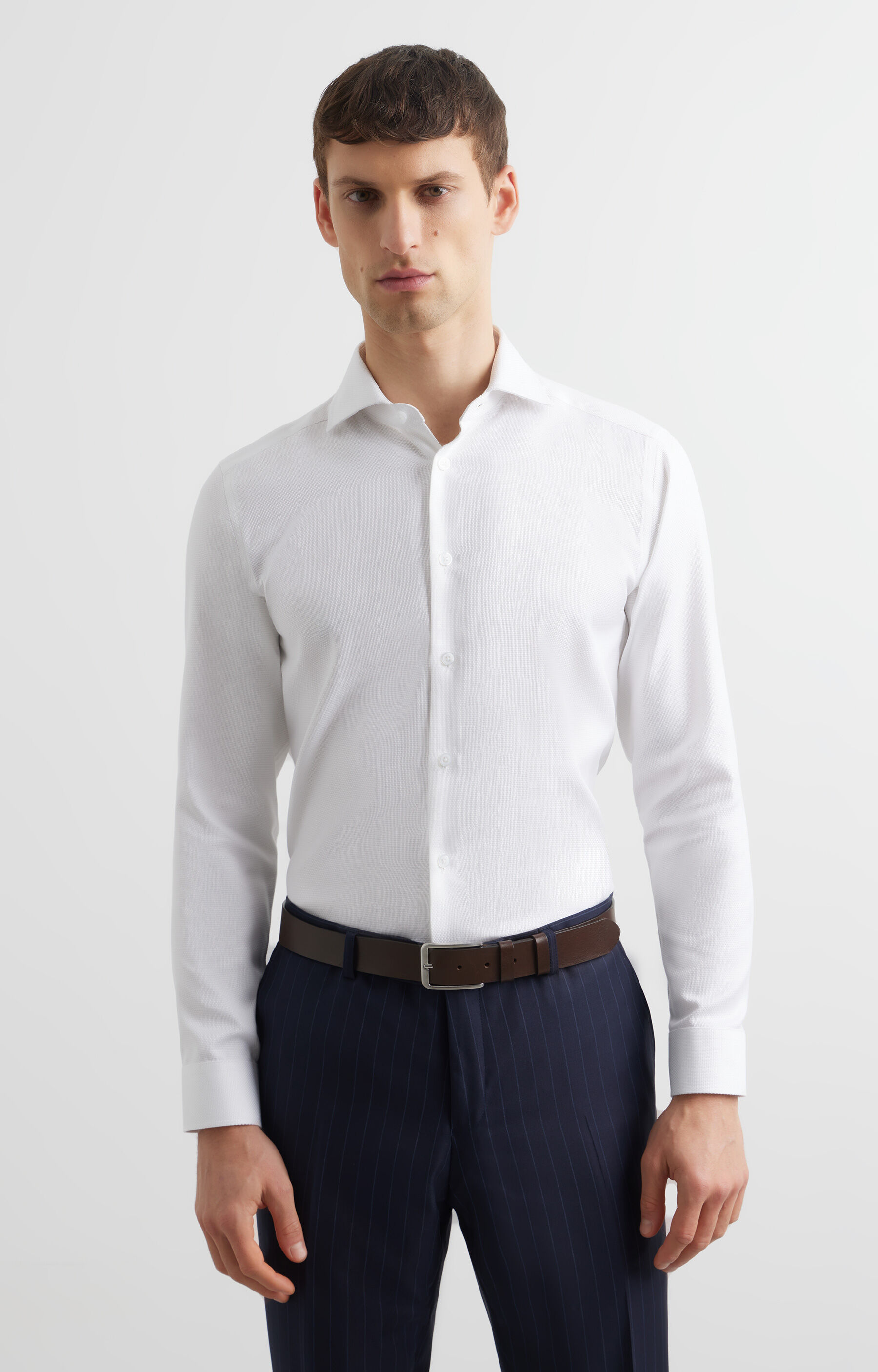 Koszula slim w mikrowzór