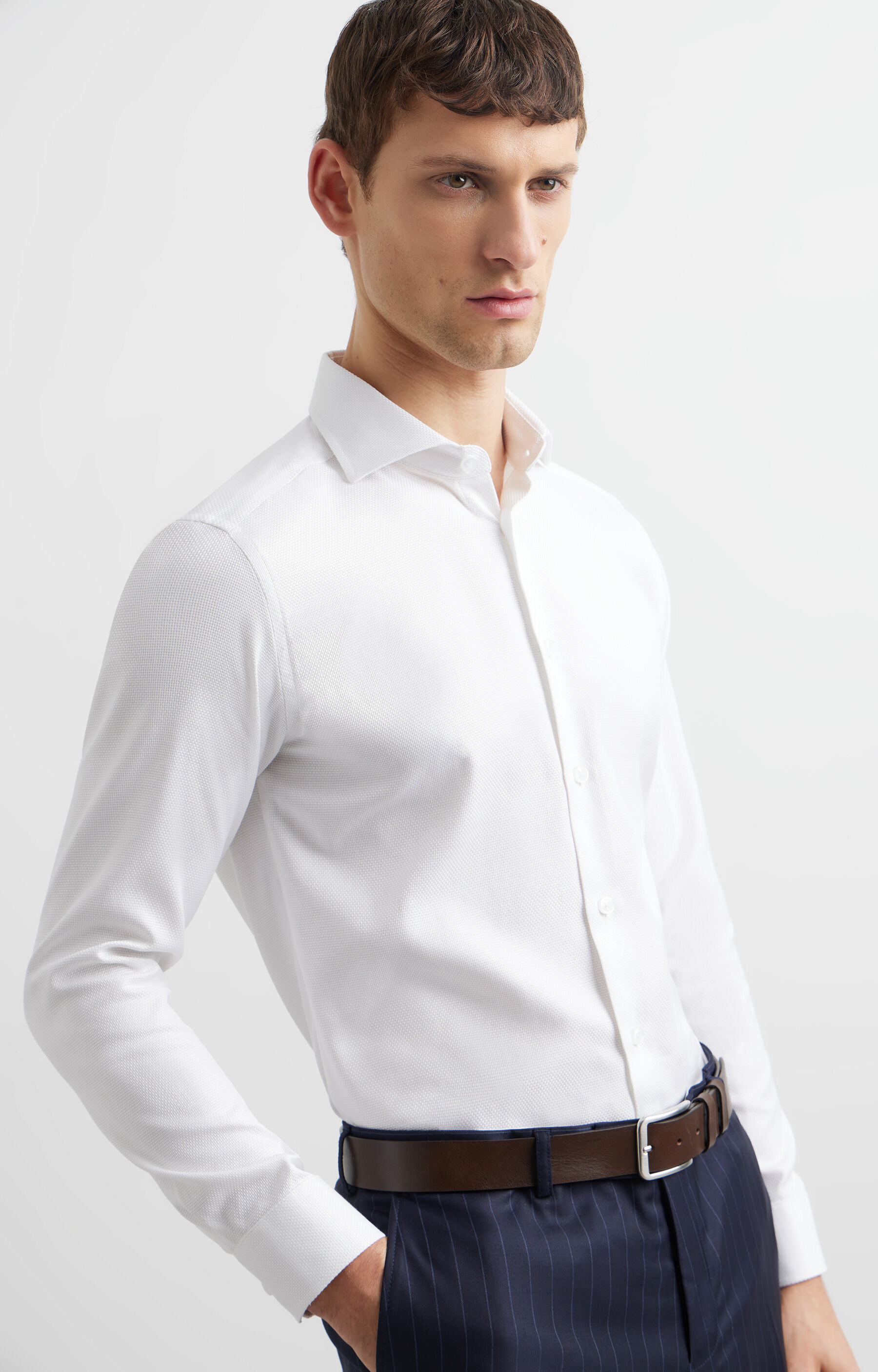 Koszula slim w mikrowzór - 8