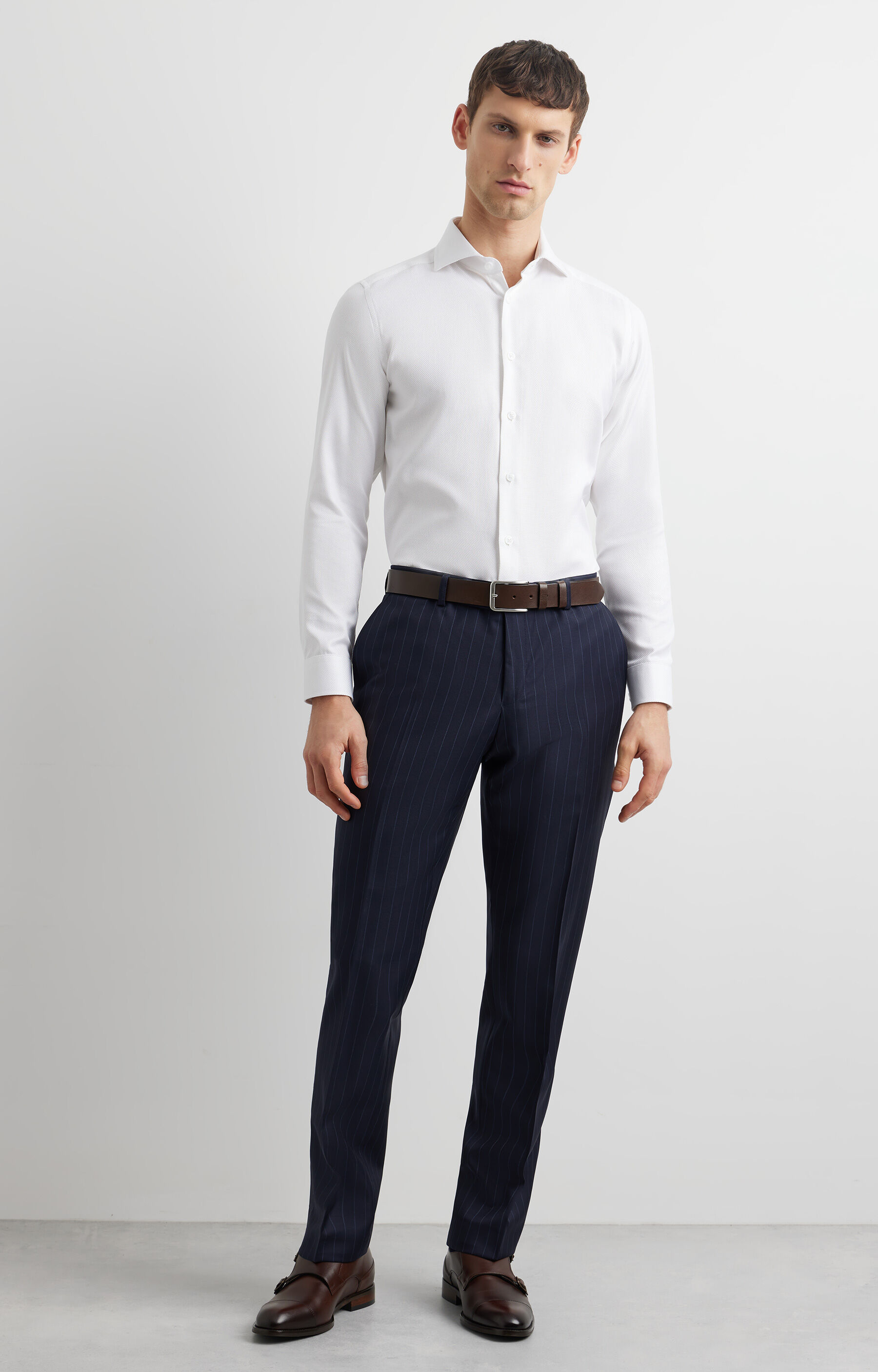 Koszula slim w mikrowzór - 5