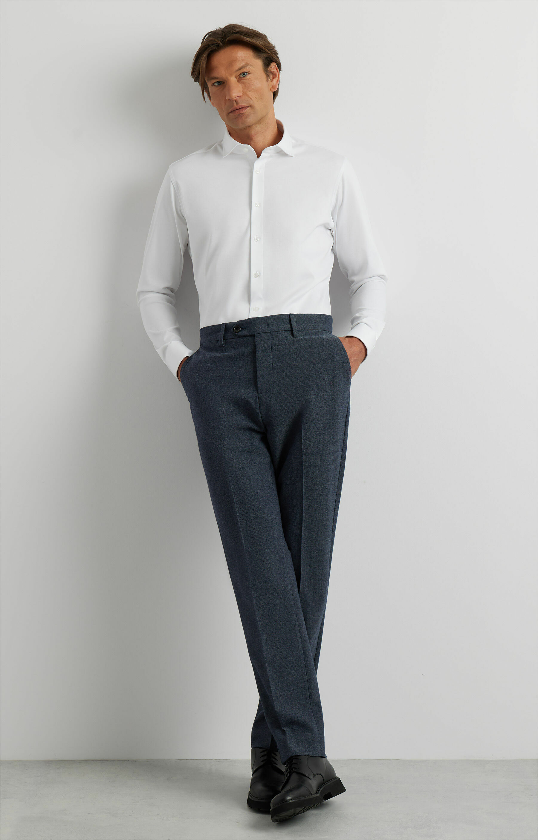 Dzianinowa koszula slim - 5