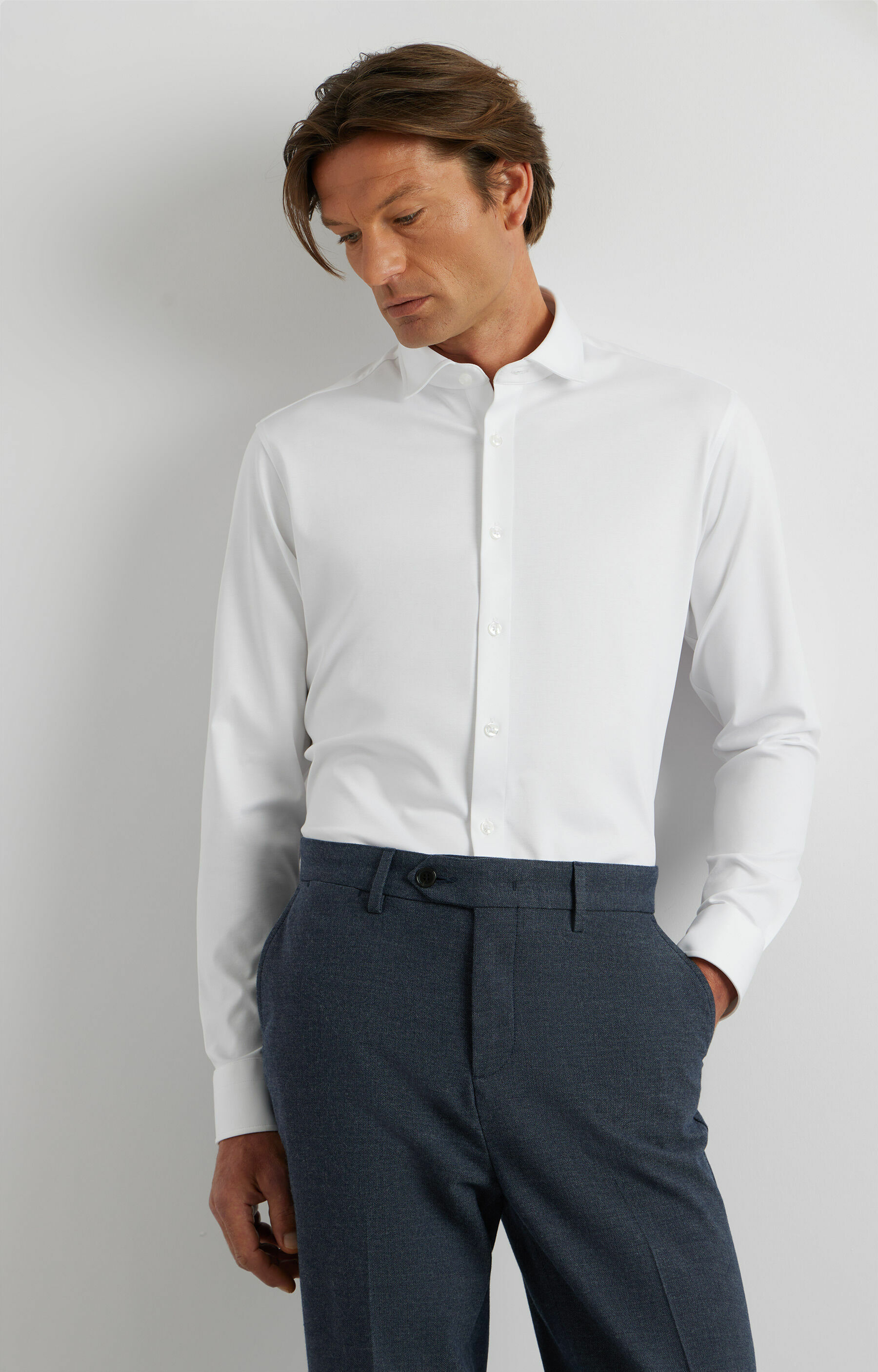 Dzianinowa koszula slim - 7