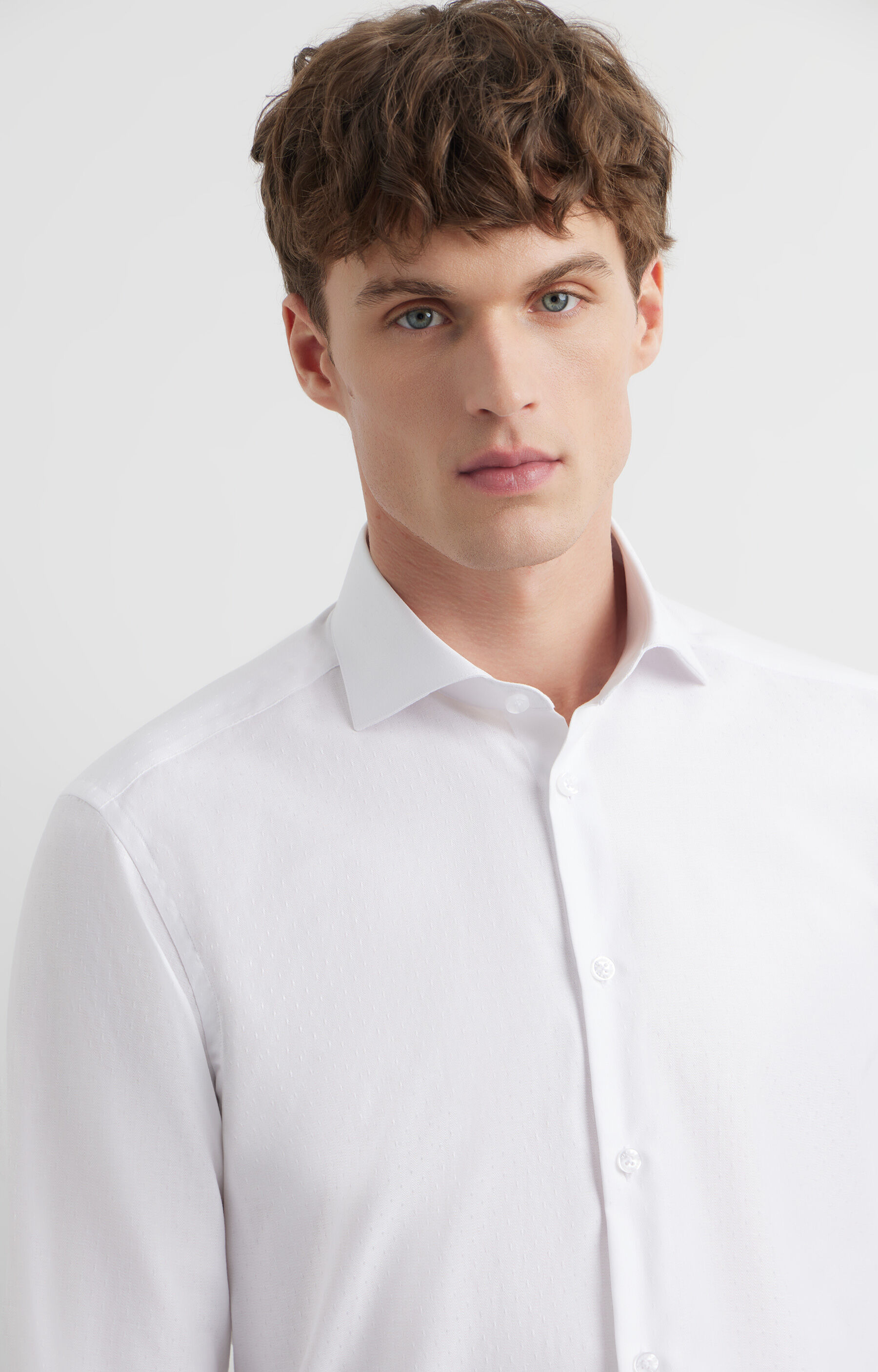 Koszula slim w jodełkę - 3