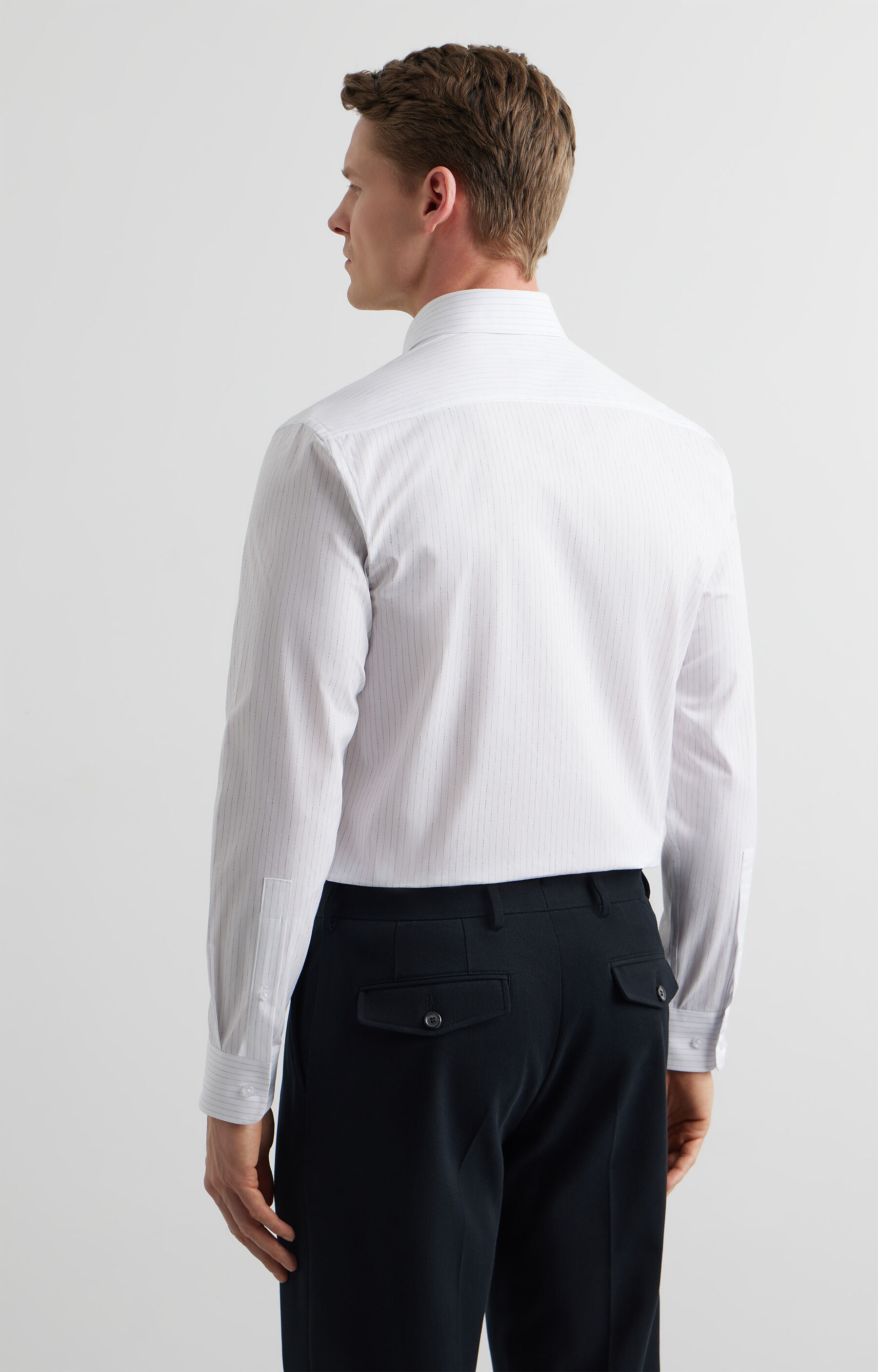 Koszula slim w prążek - 4