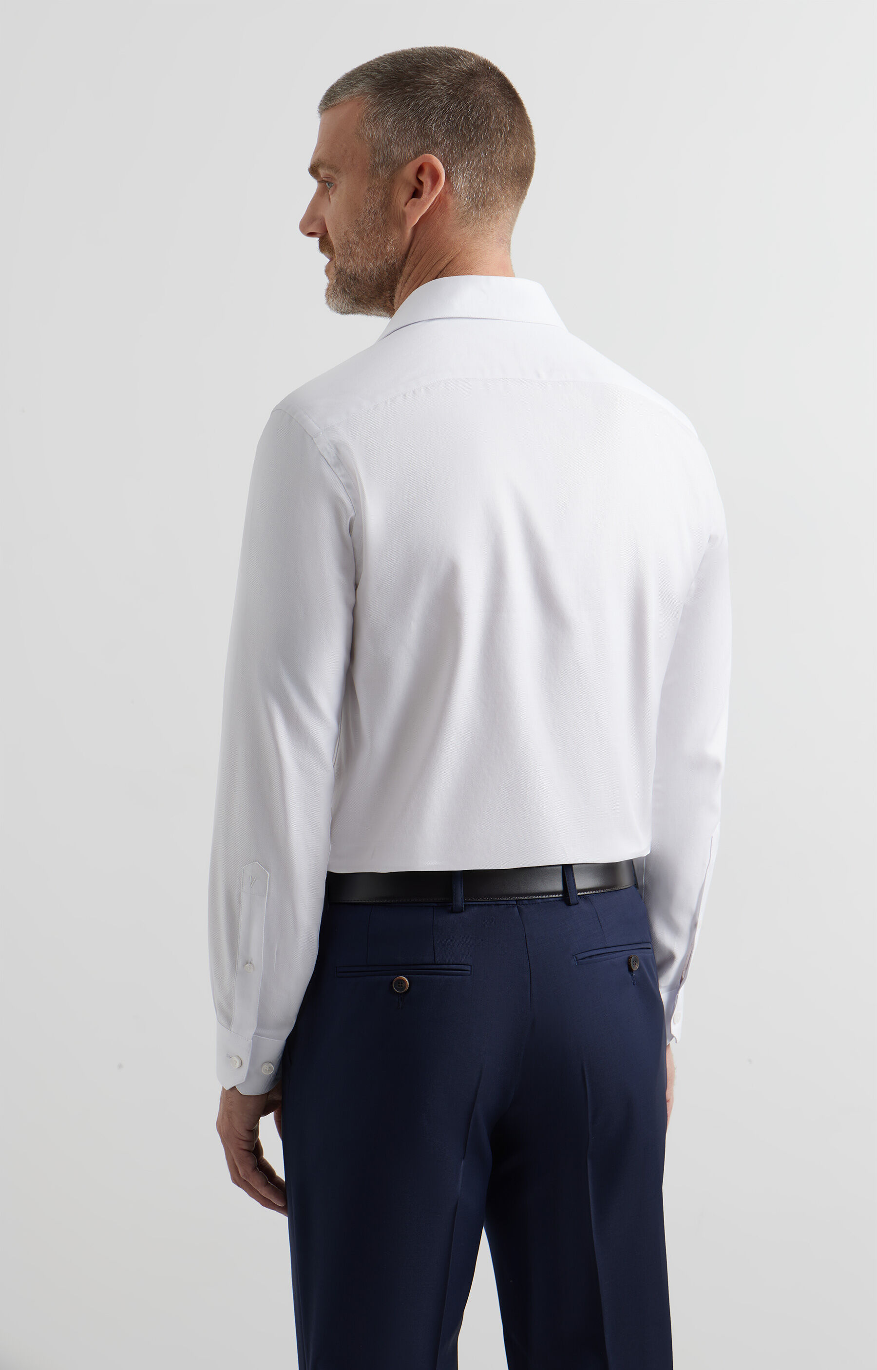 Koszula slim w diagonalny wzór - 3