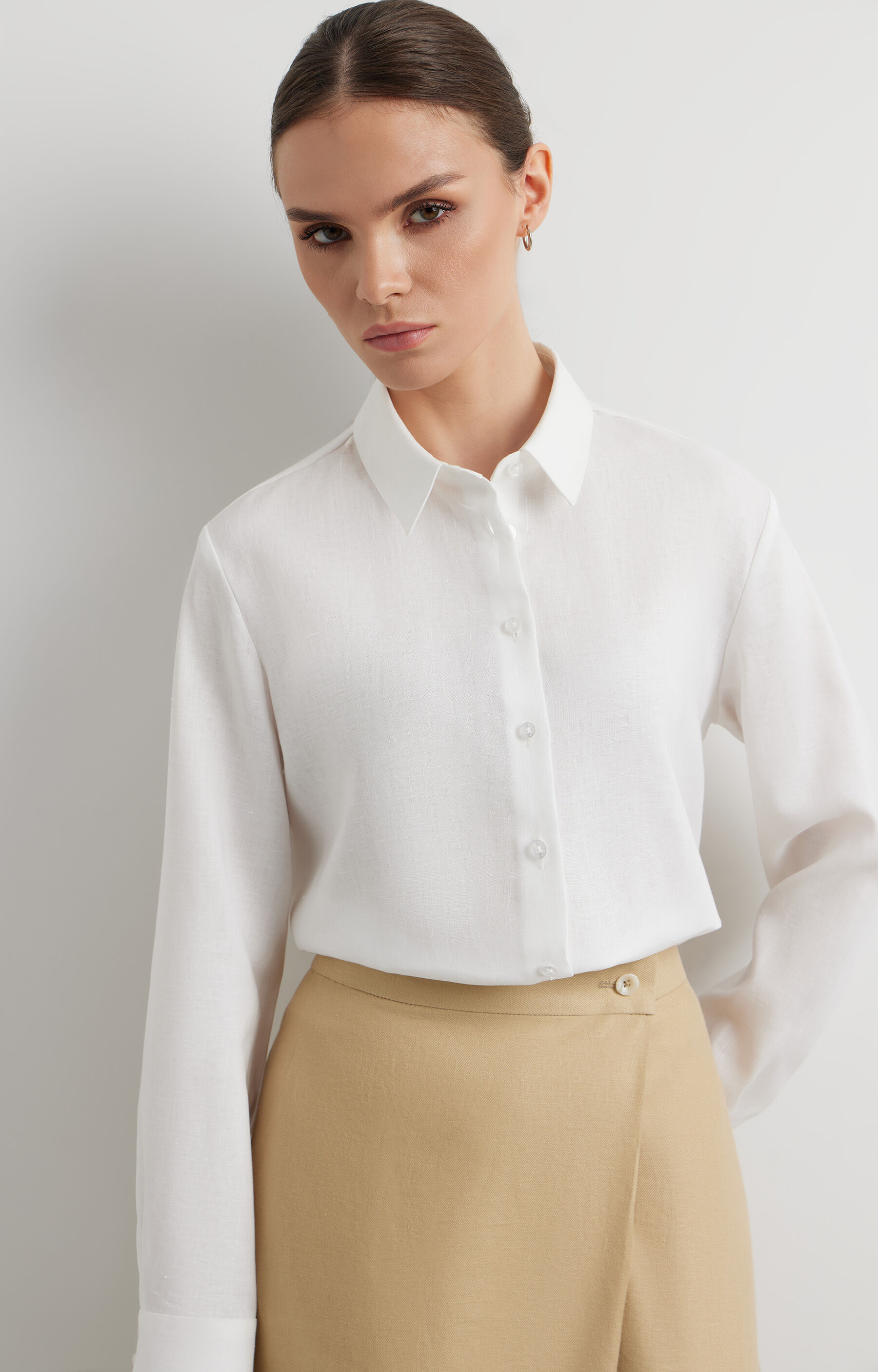 Lniana koszula slim - 4