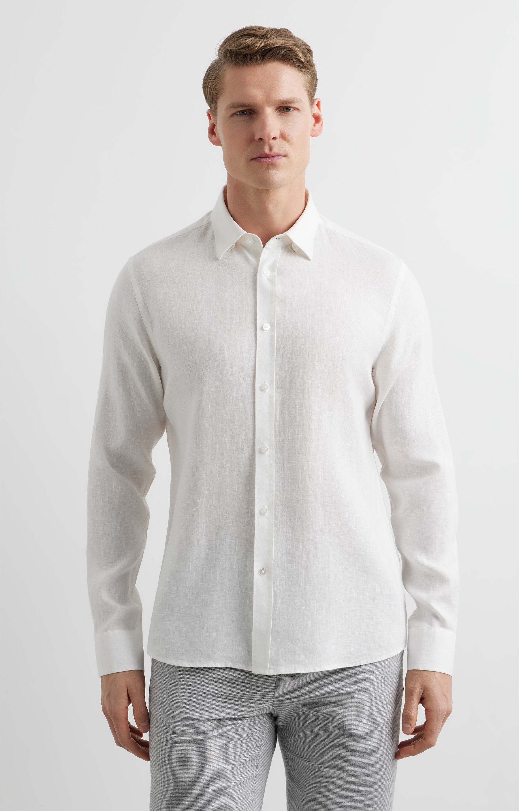 Lniana koszula regular