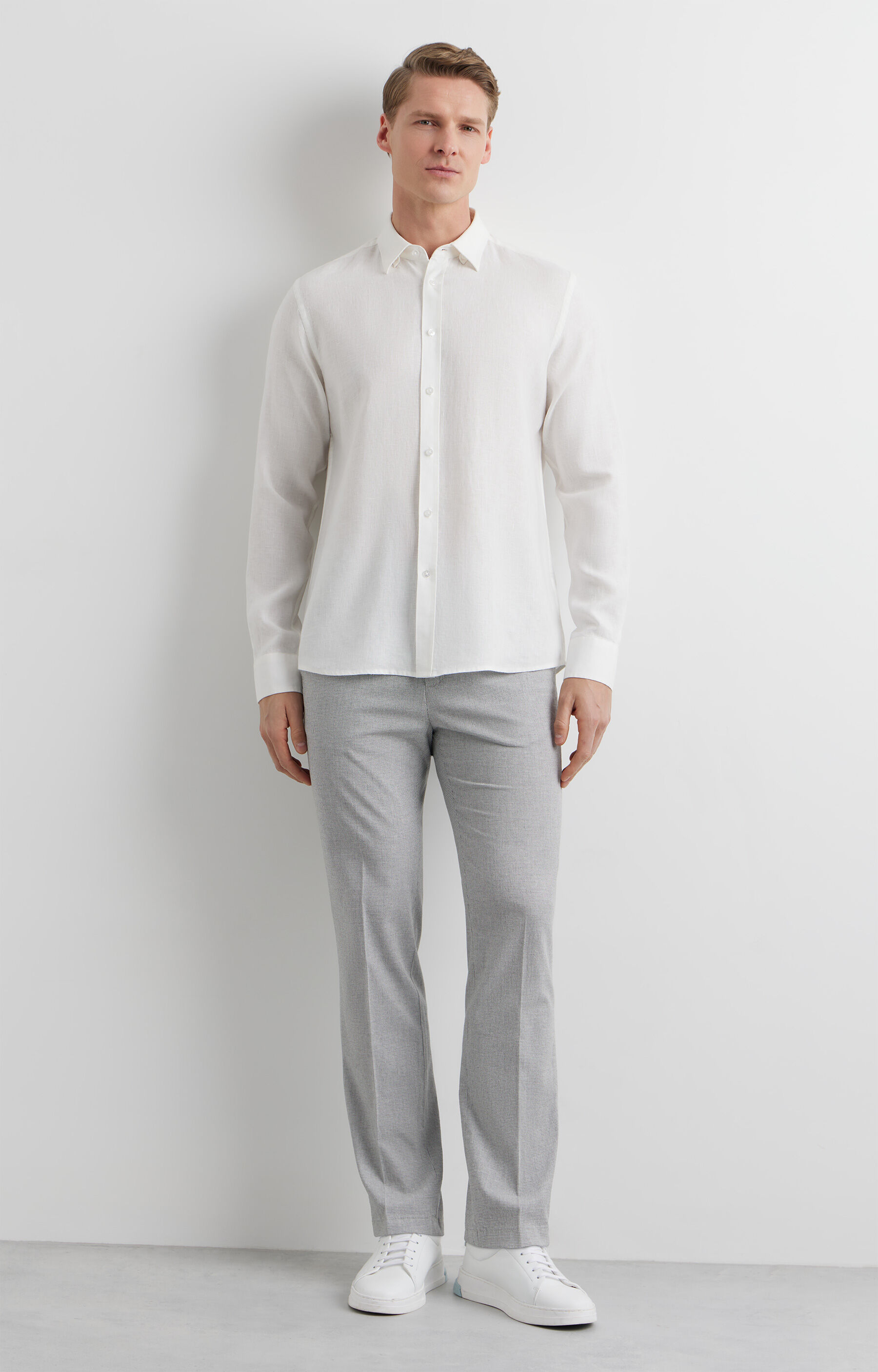 Lniana koszula regular - 5