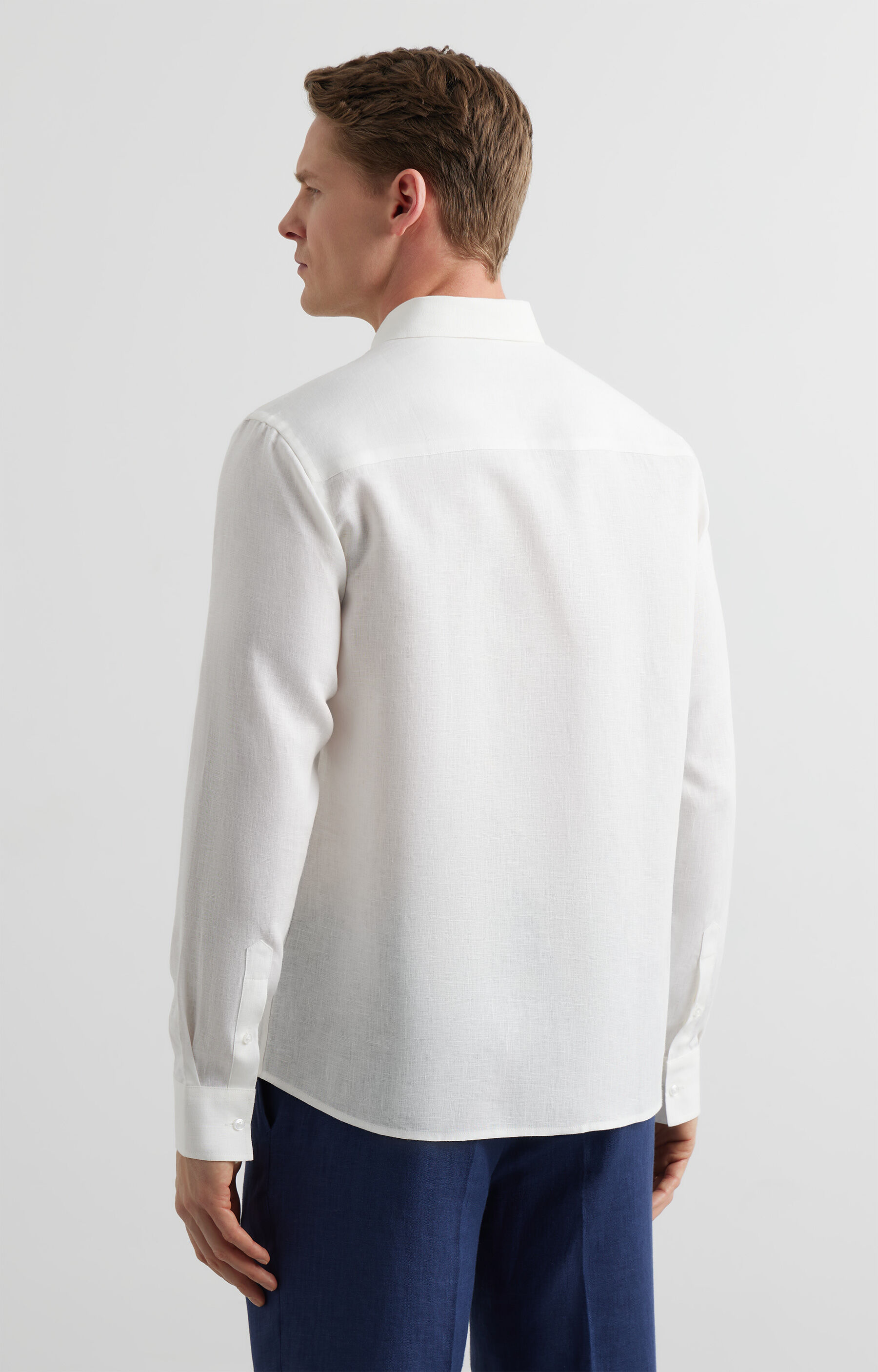 Lniana koszula regular - 4