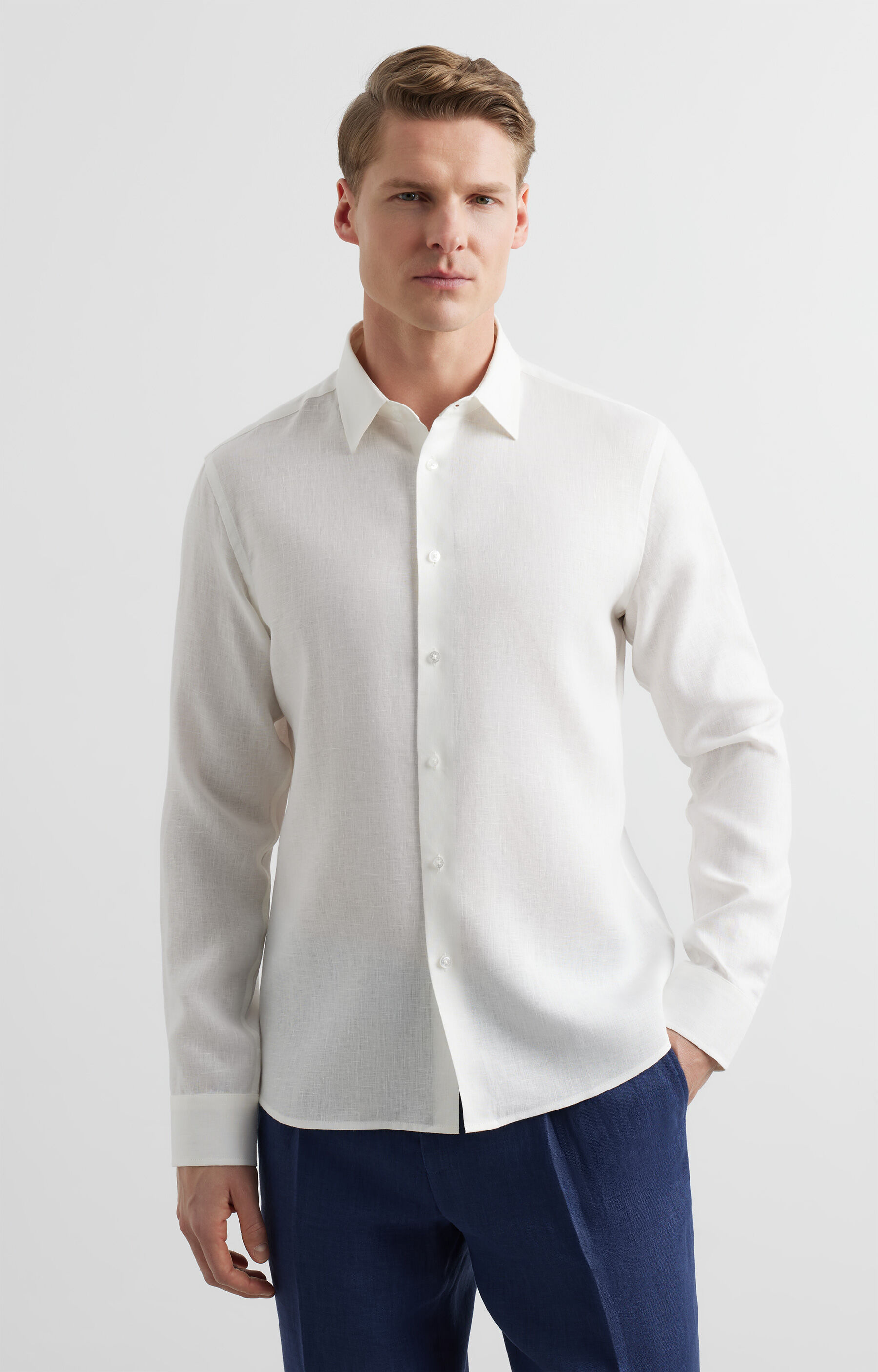 Lniana koszula regular