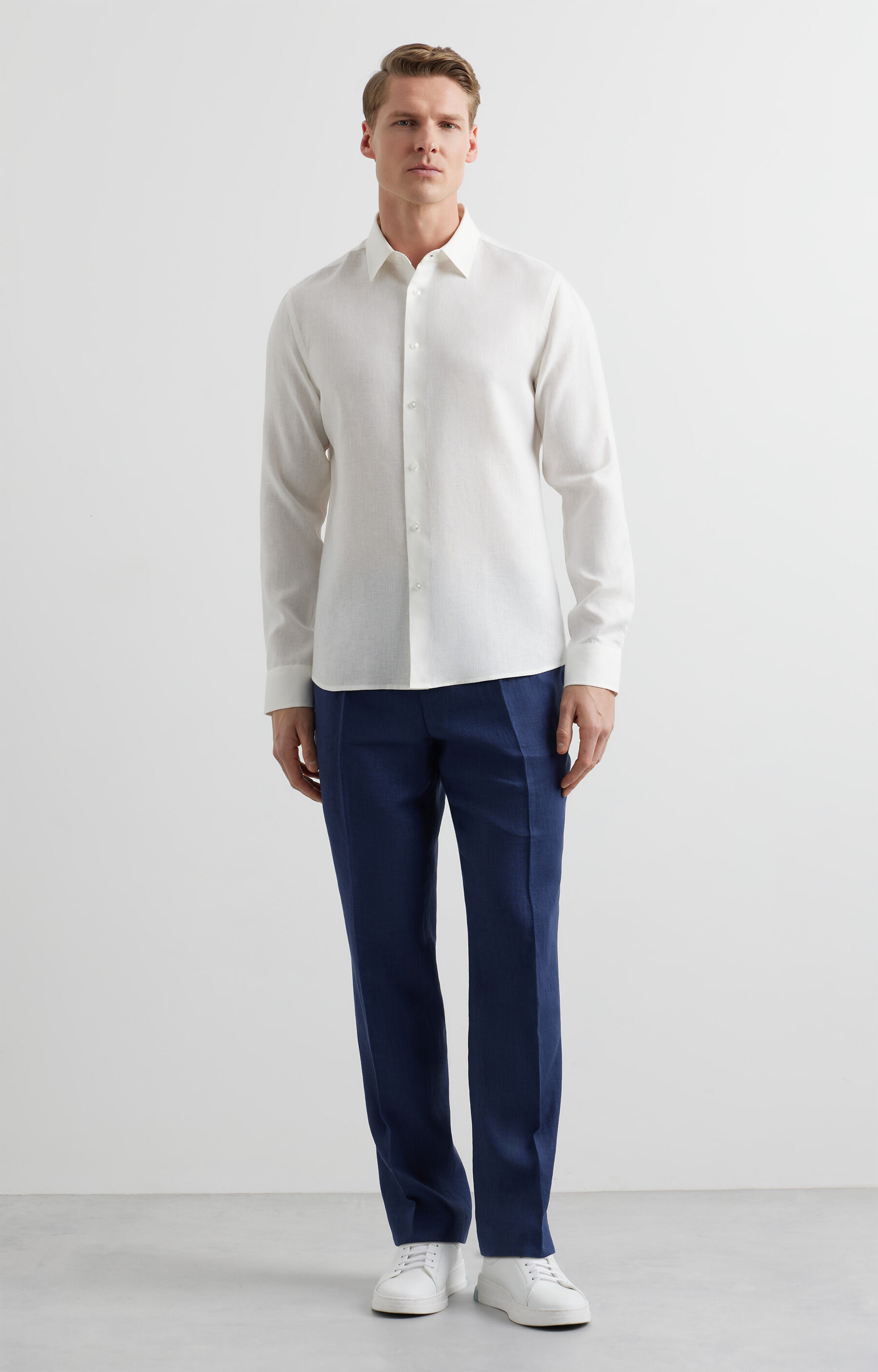 Lniana koszula regular - 5