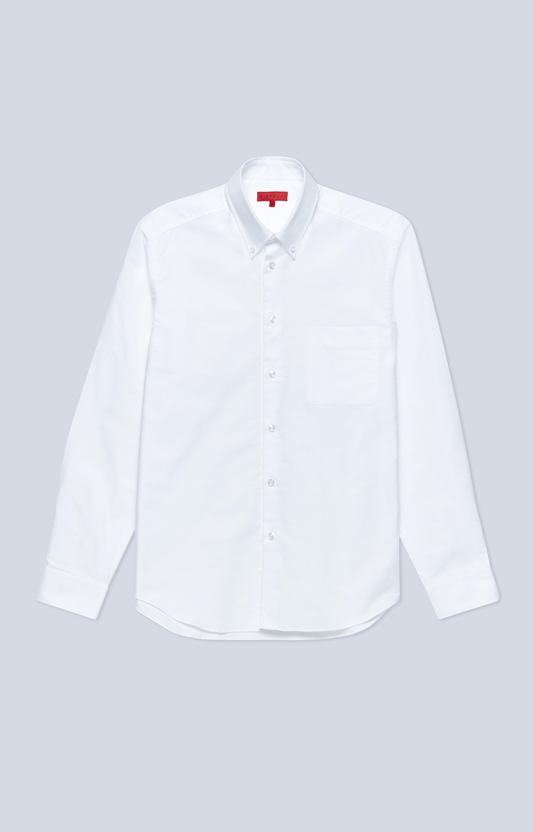 Luźna koszula z kieszonką, kołnierz kryte button-down - 4