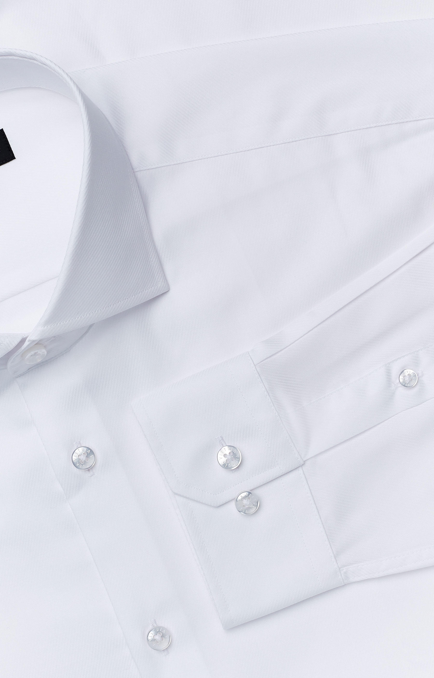 Luźna koszula w prążki z włoskim kołnierzem - 2