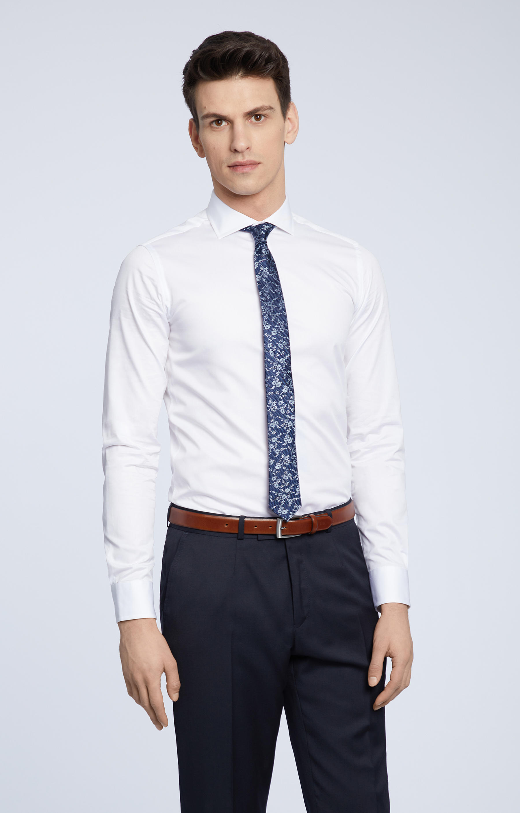 Koszula super slim z bawełny Two Ply