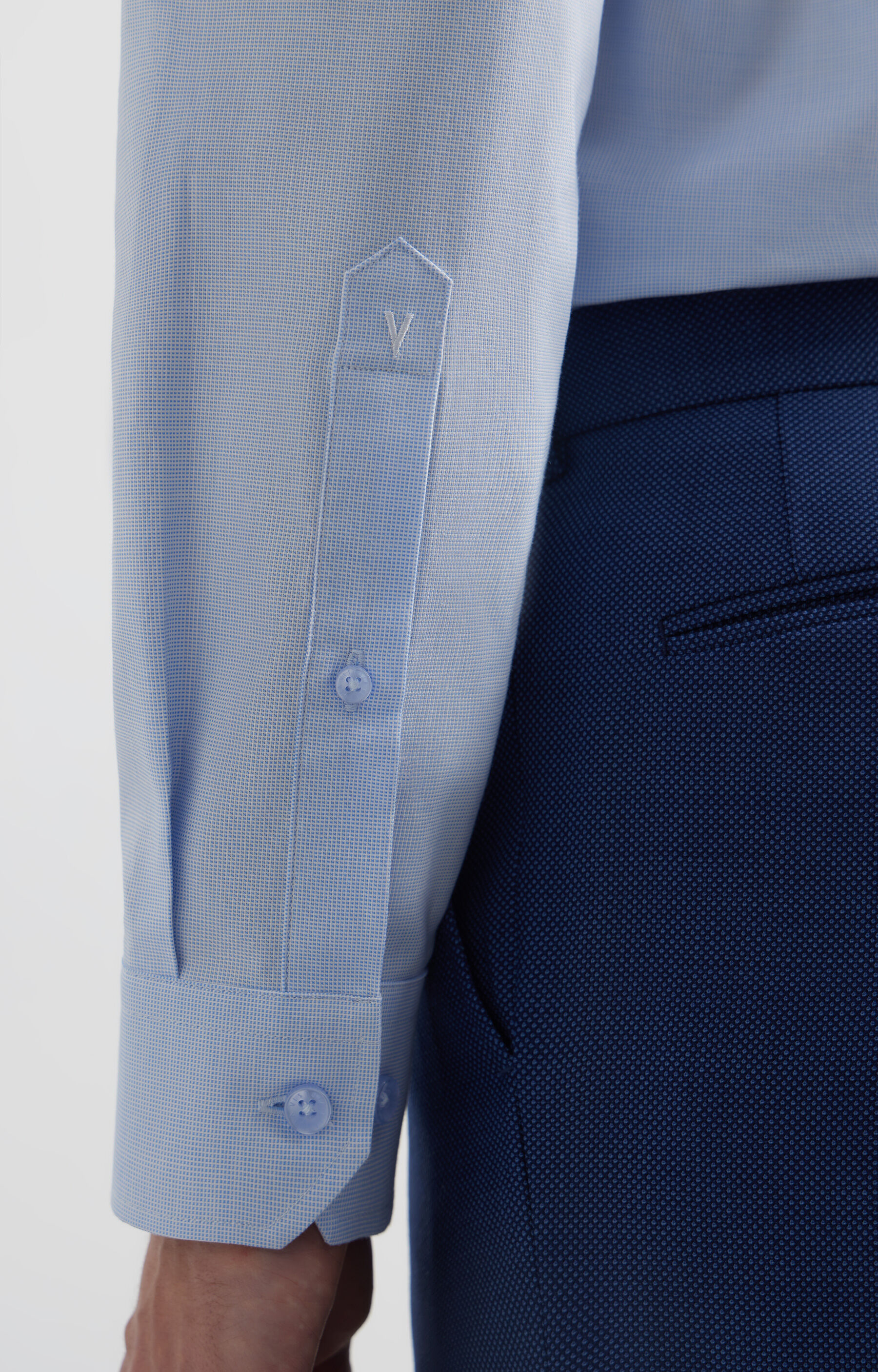 Koszula slim w mikrowzór - 6