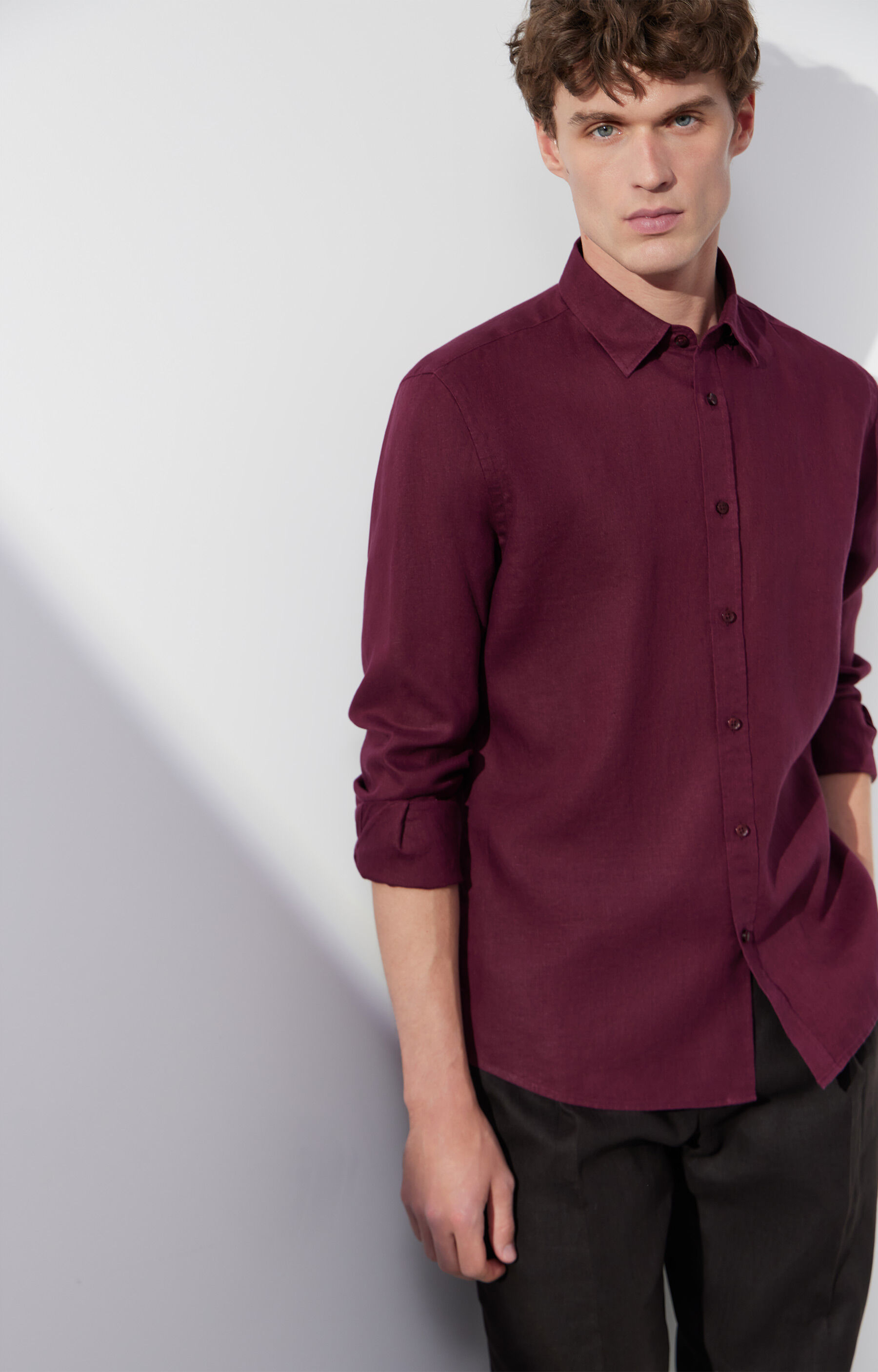 Lniana koszula regular - 7