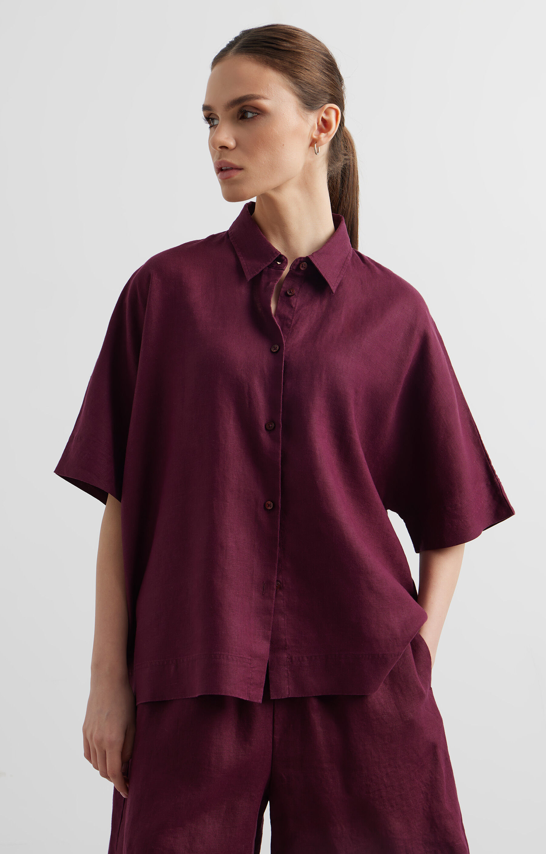 Lniana koszula regular