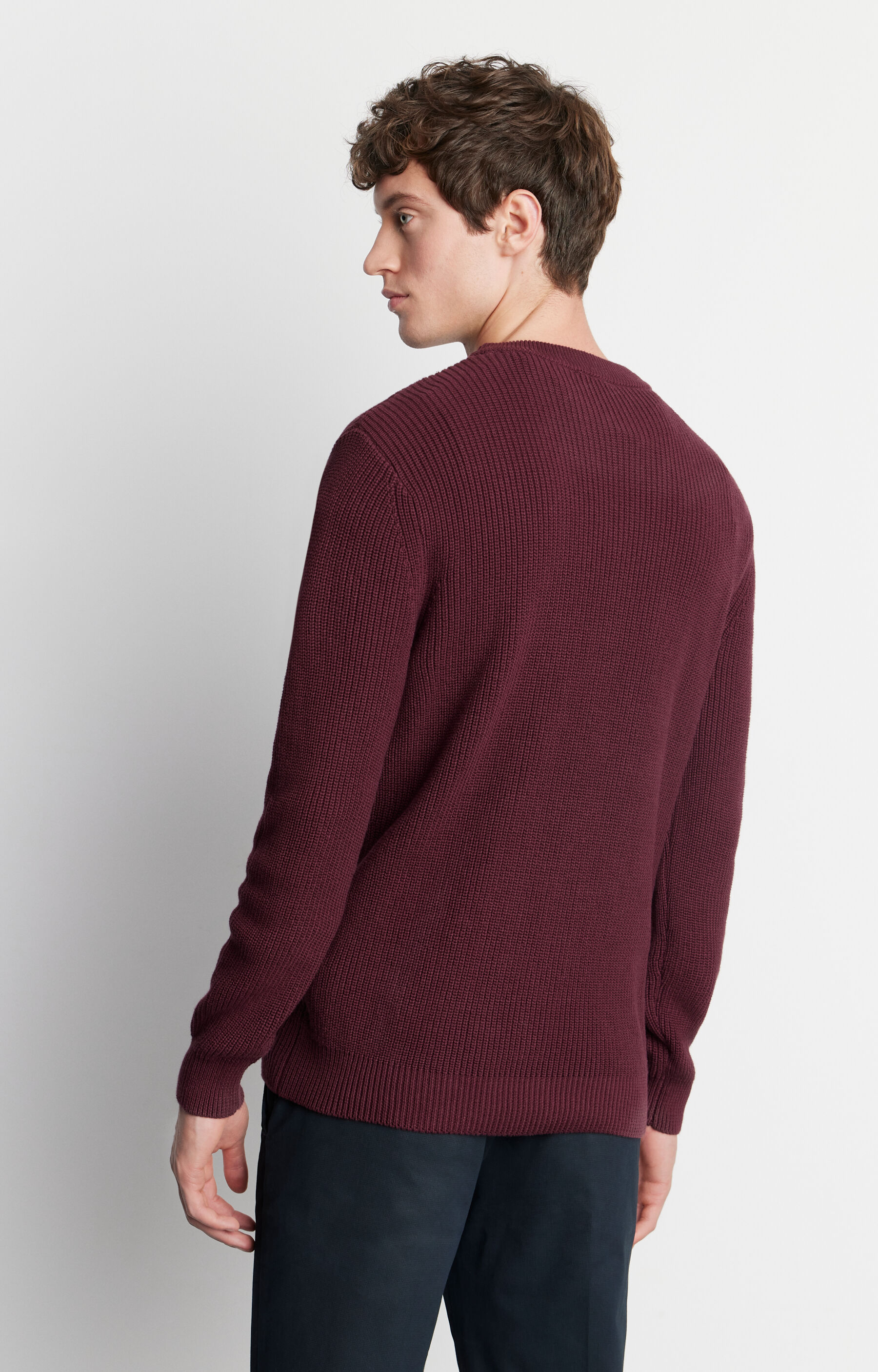 Sweter z dzianiny bawełnianej