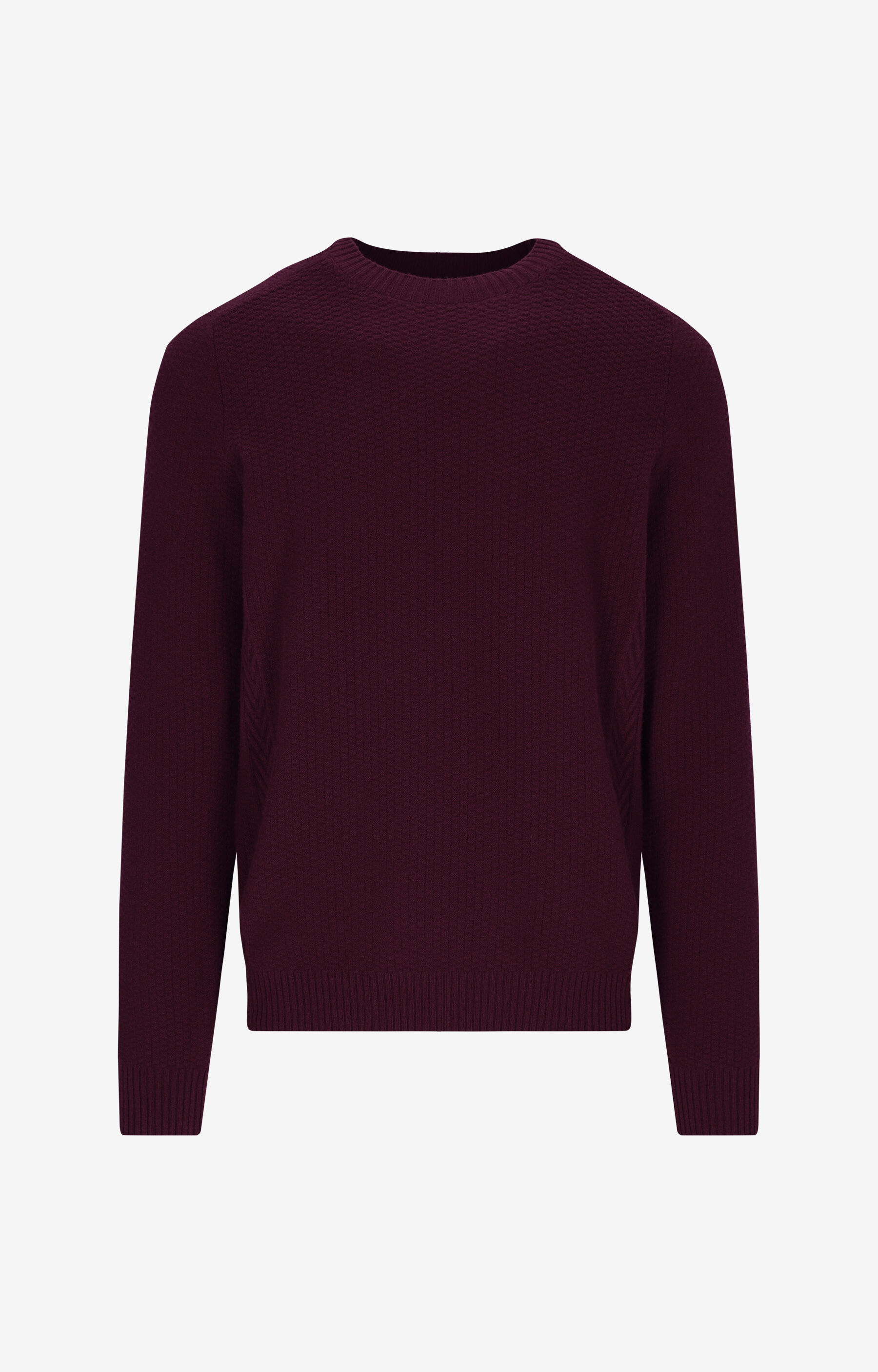 Sweter round neck w mikrowzór - 2