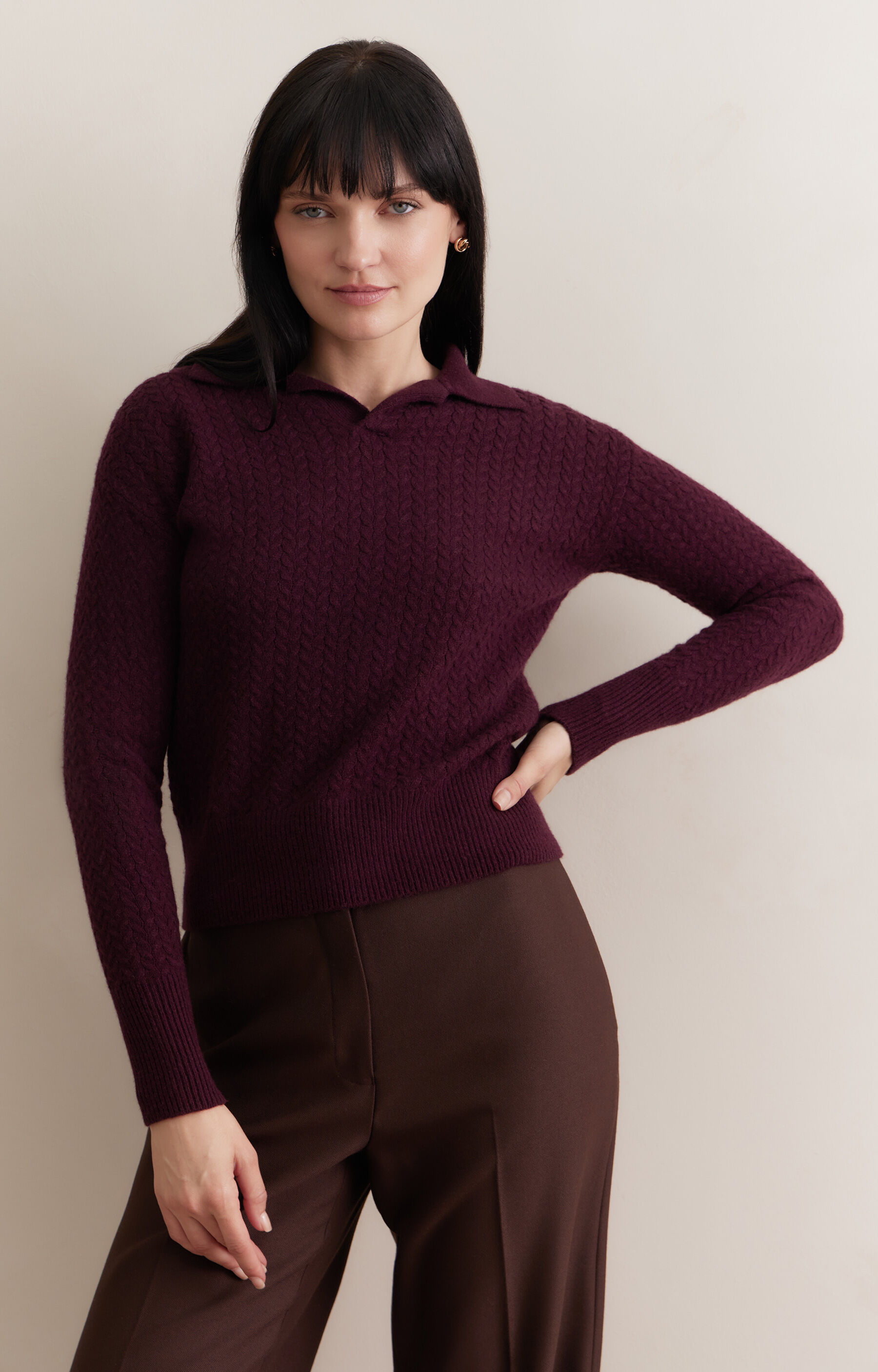 Sweter o warkoczowym splocie - 3