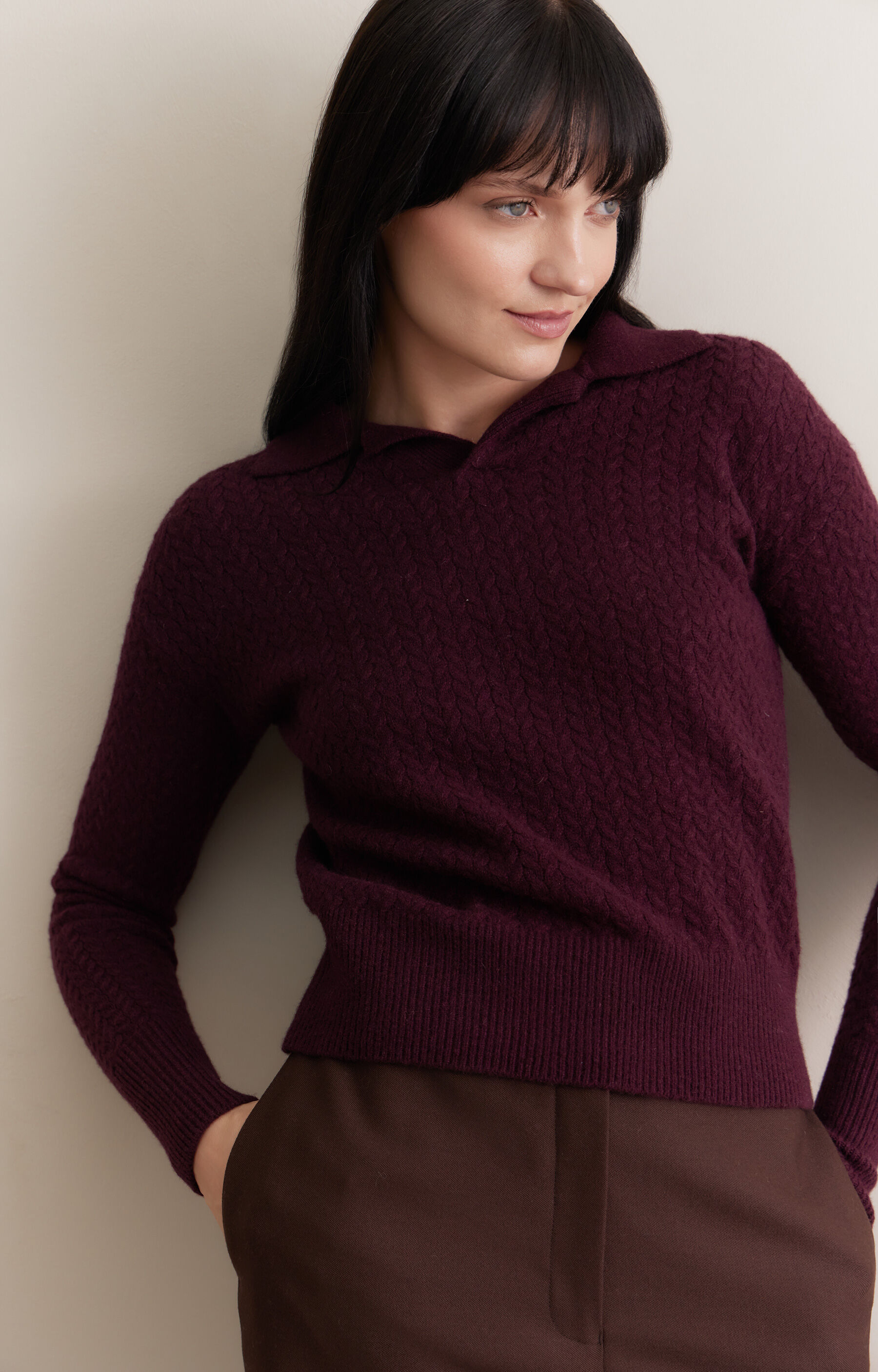 Sweter o warkoczowym splocie - 6