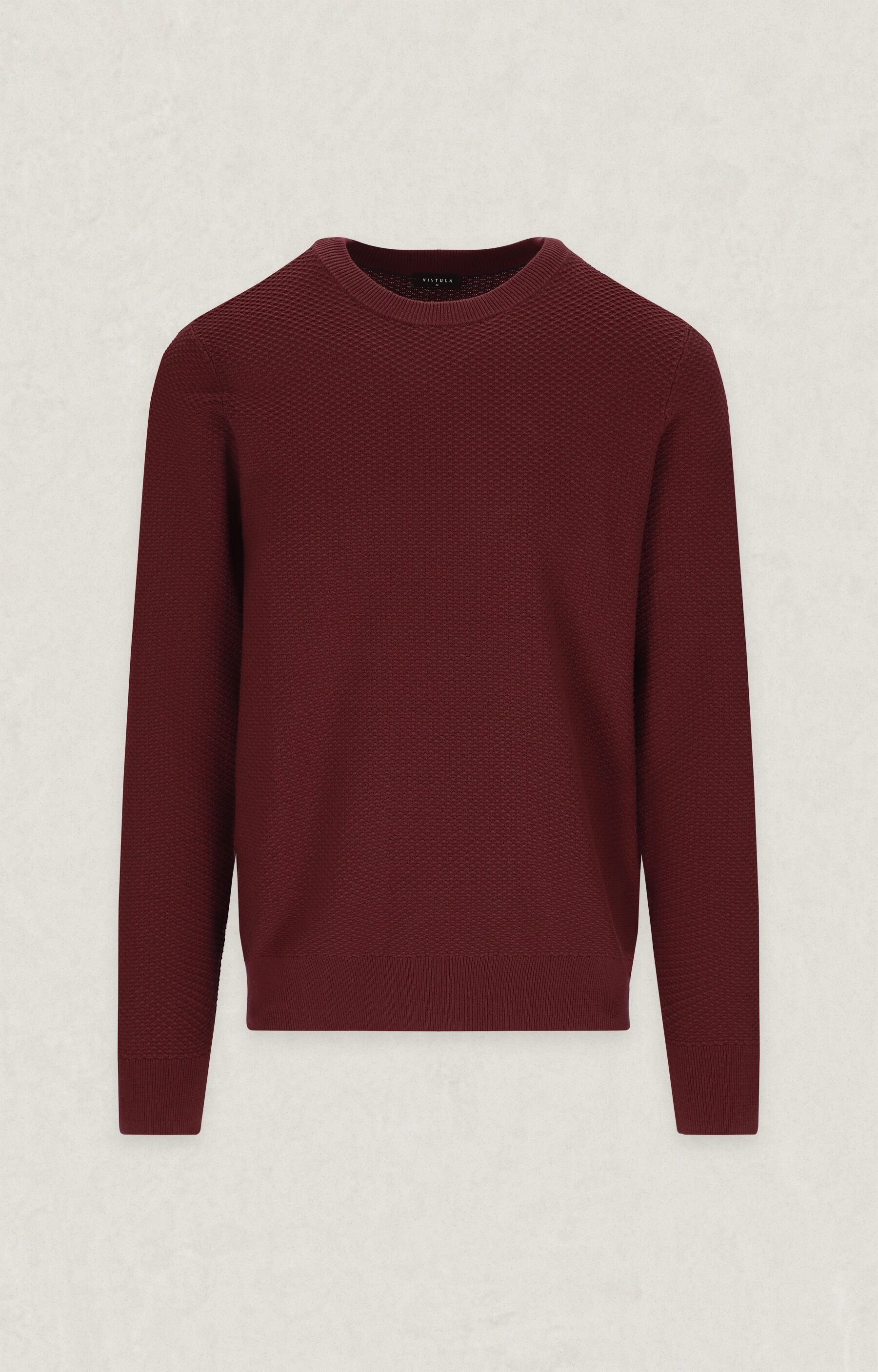 Strukturalny sweter round neck - 2