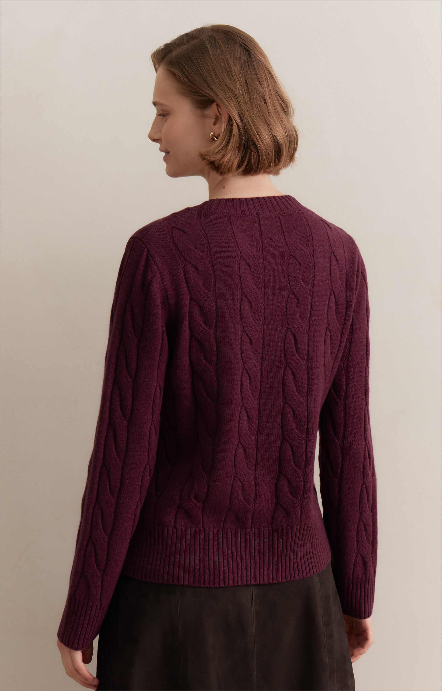 Wełniany sweter round neck - 3