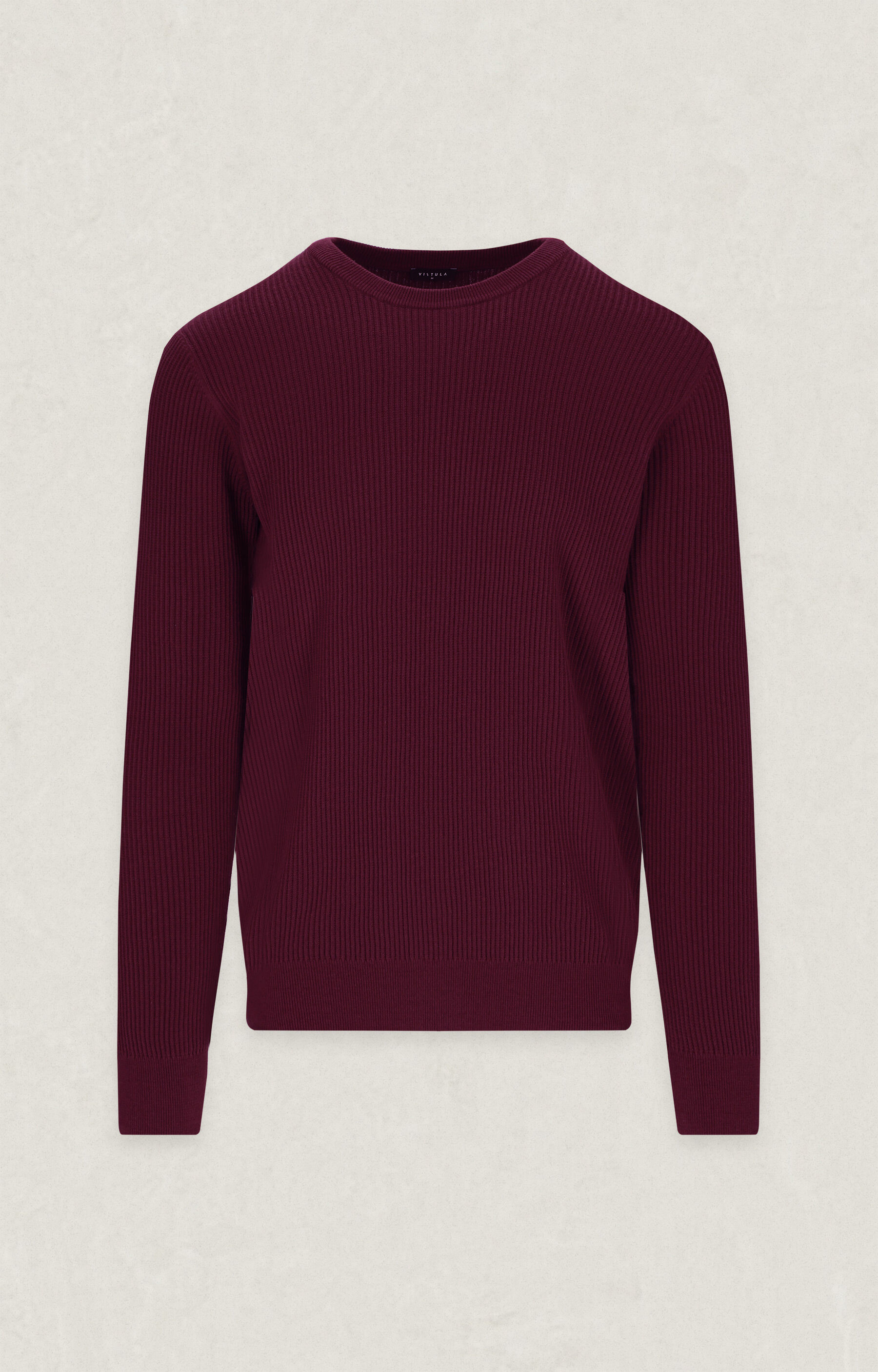 Sweter round neck w prążek - 2