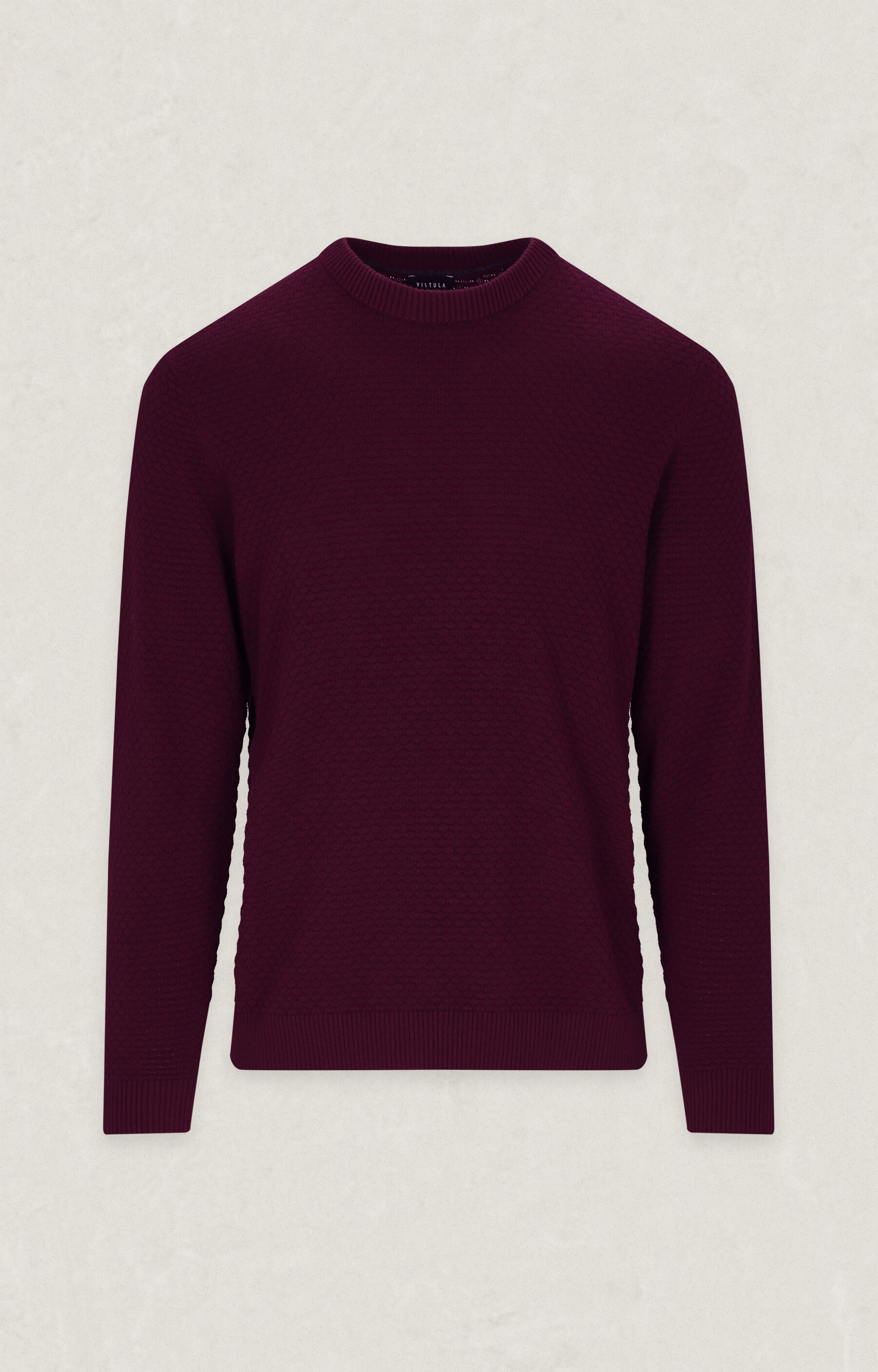 Geometryczny sweter round neck - 2